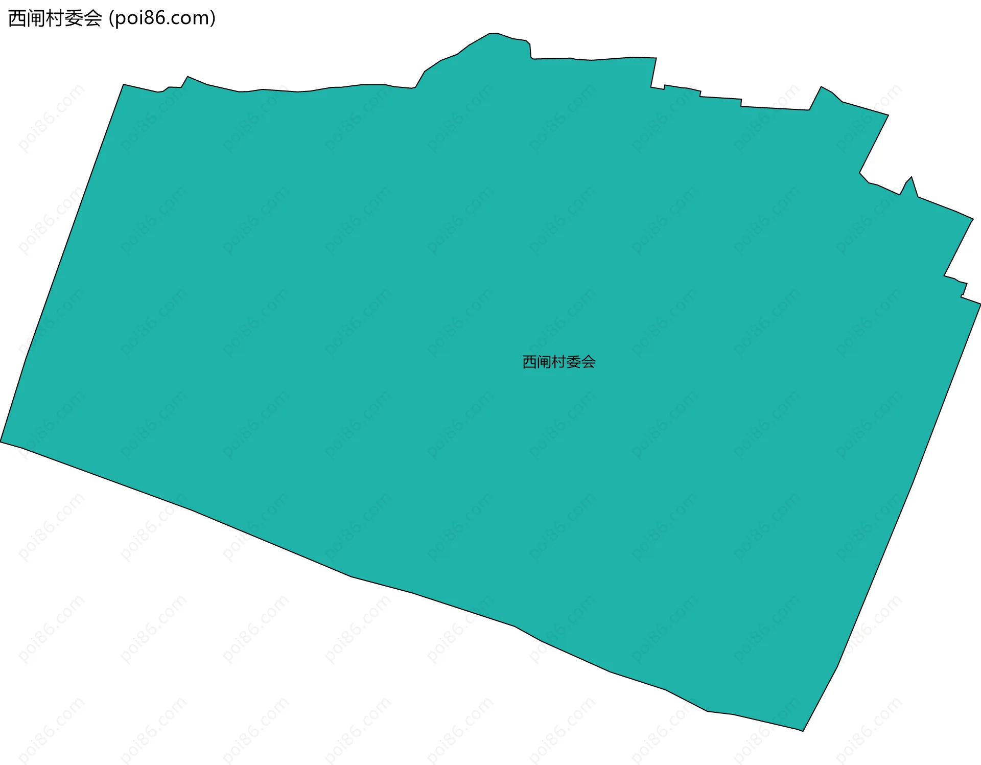 西闸村委会边界地图