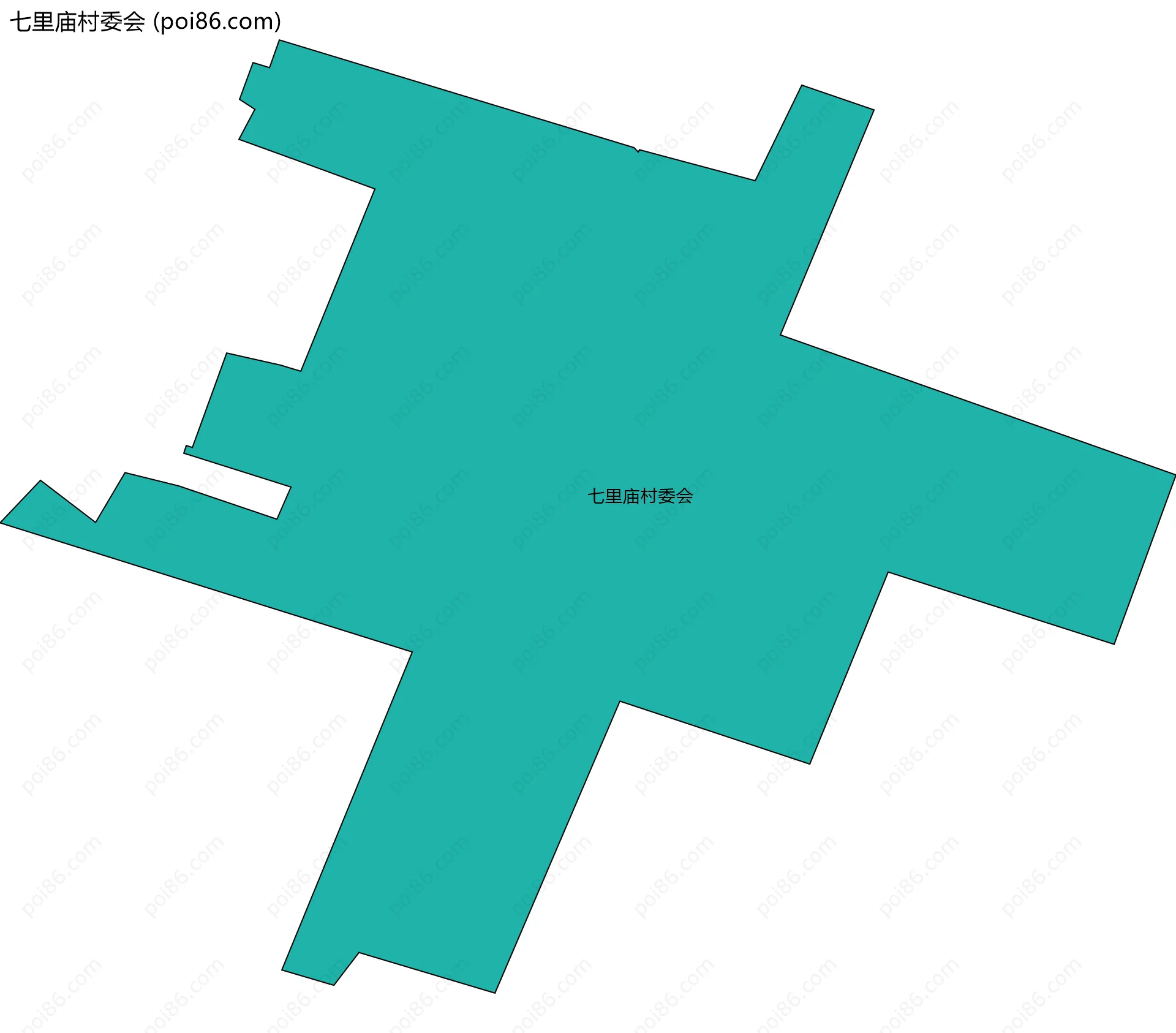 七里庙村委会边界地图