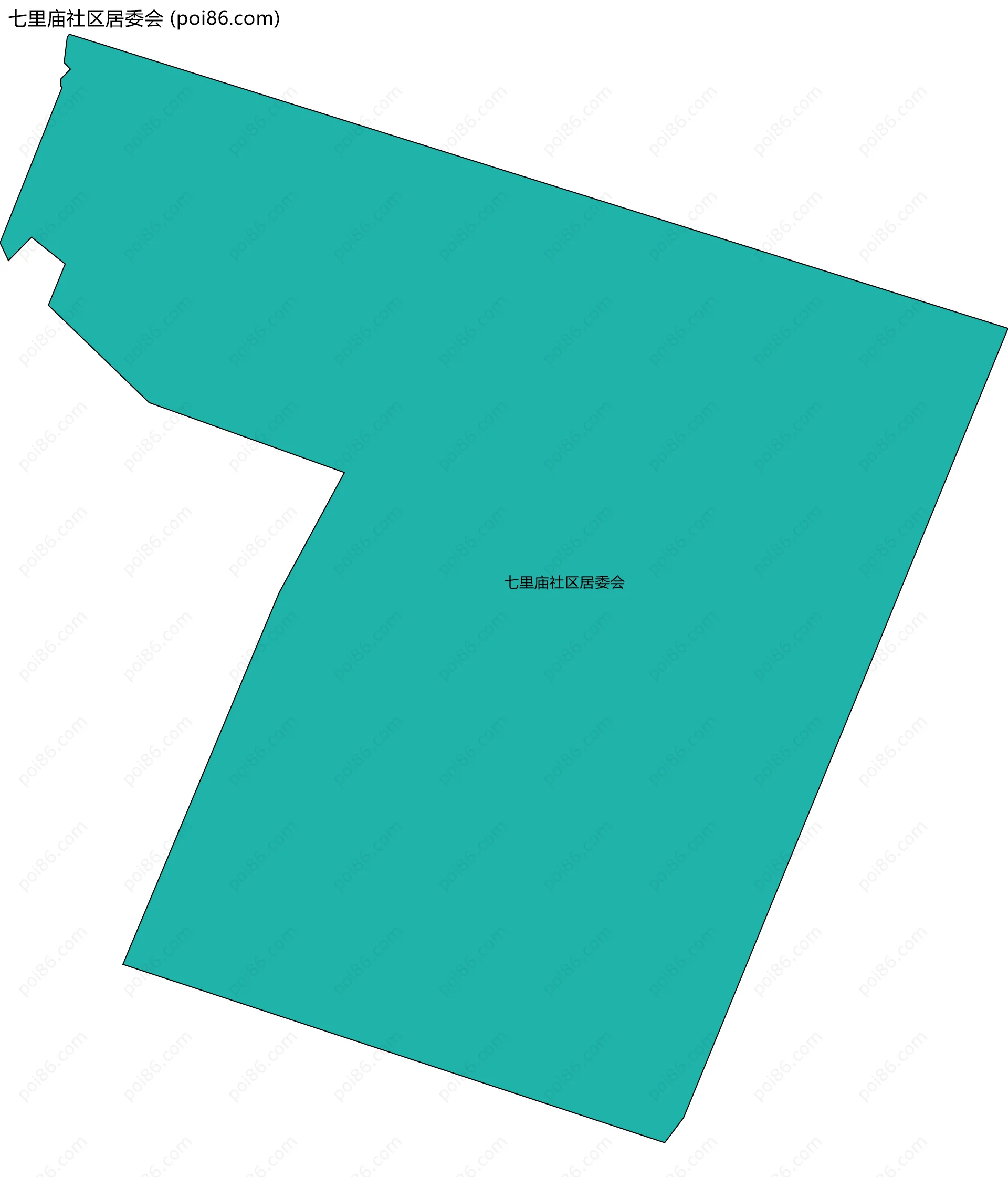 七里庙社区居委会边界地图