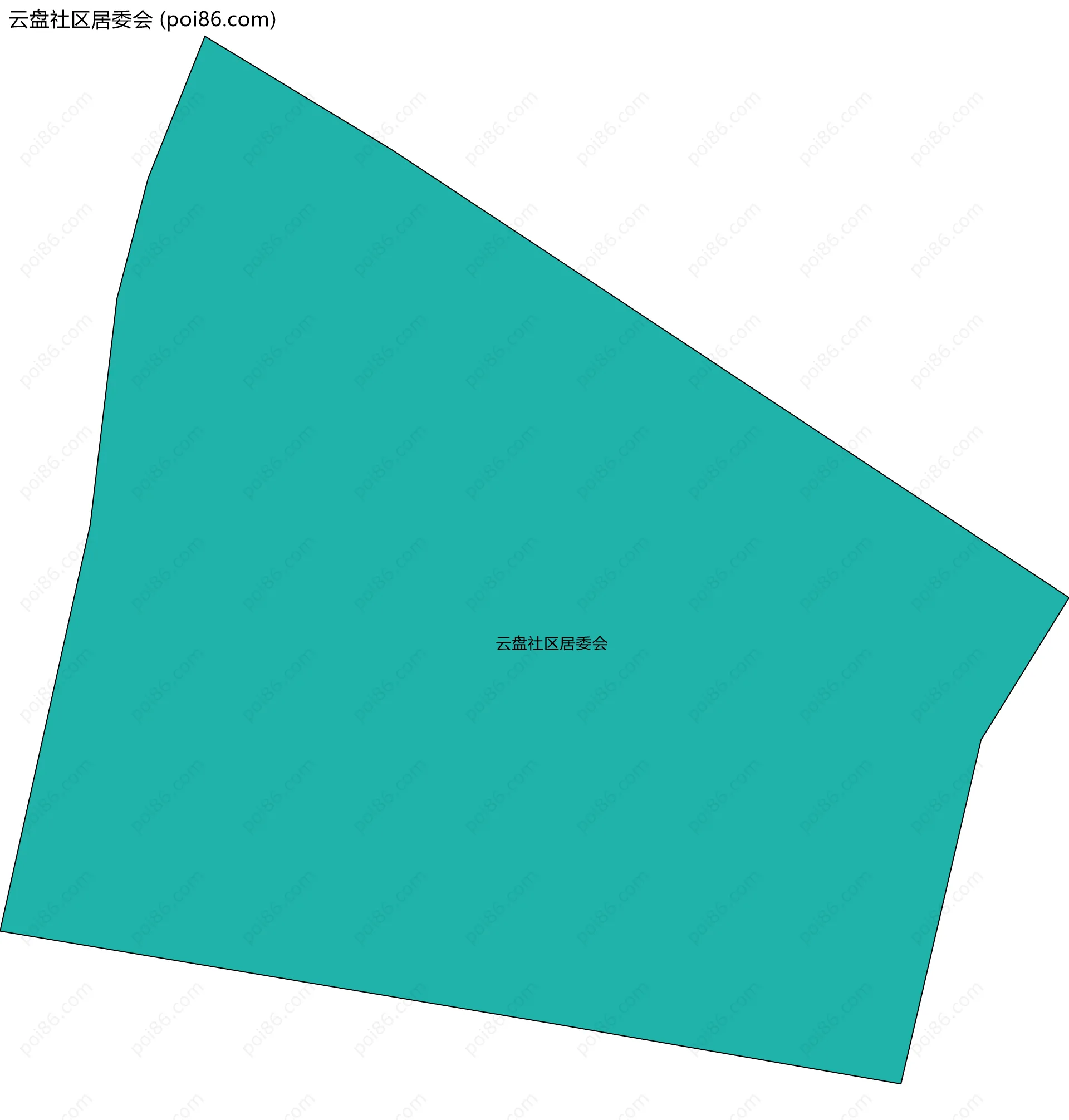 云盘社区居委会边界地图