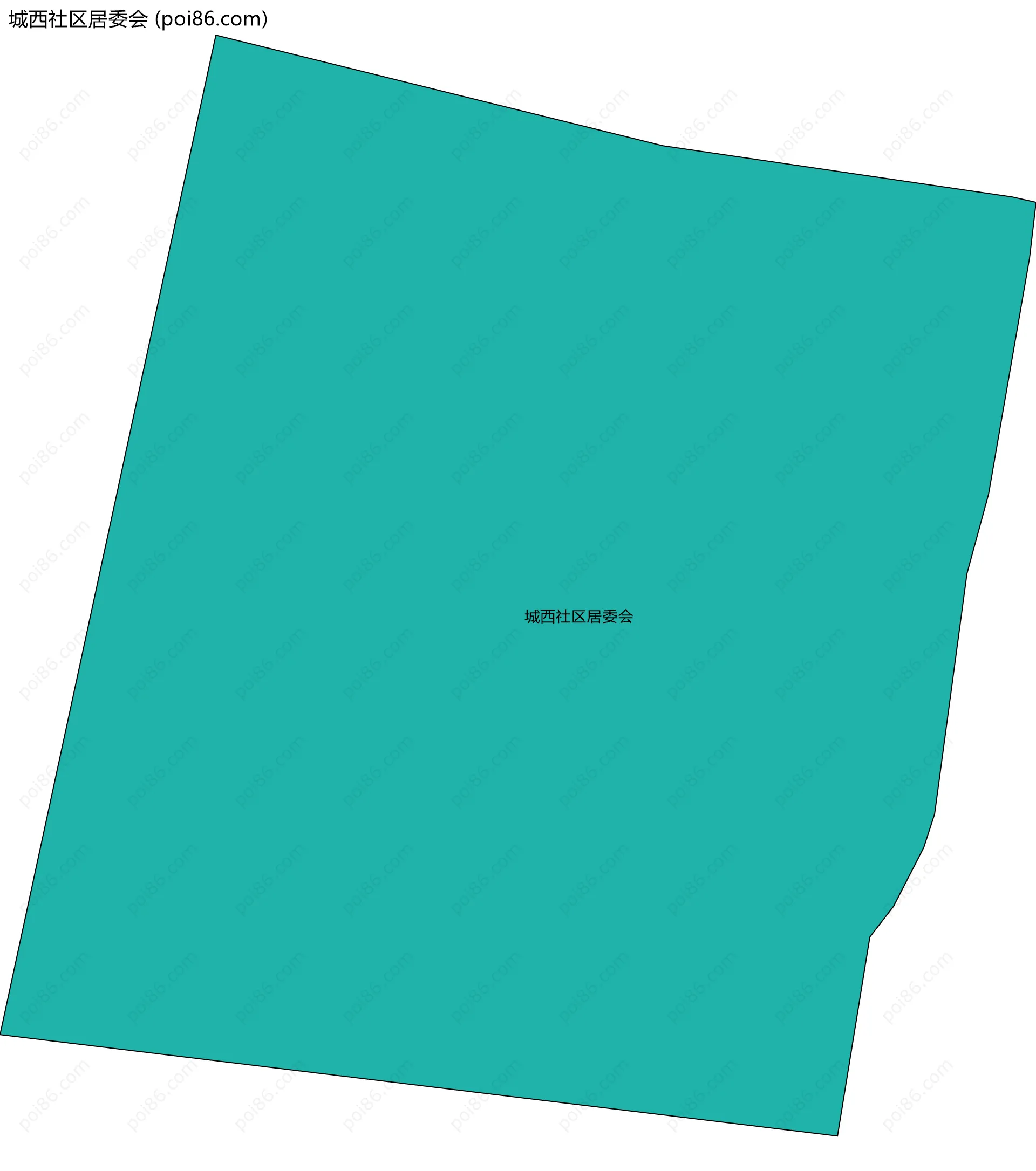 城西社区居委会边界地图