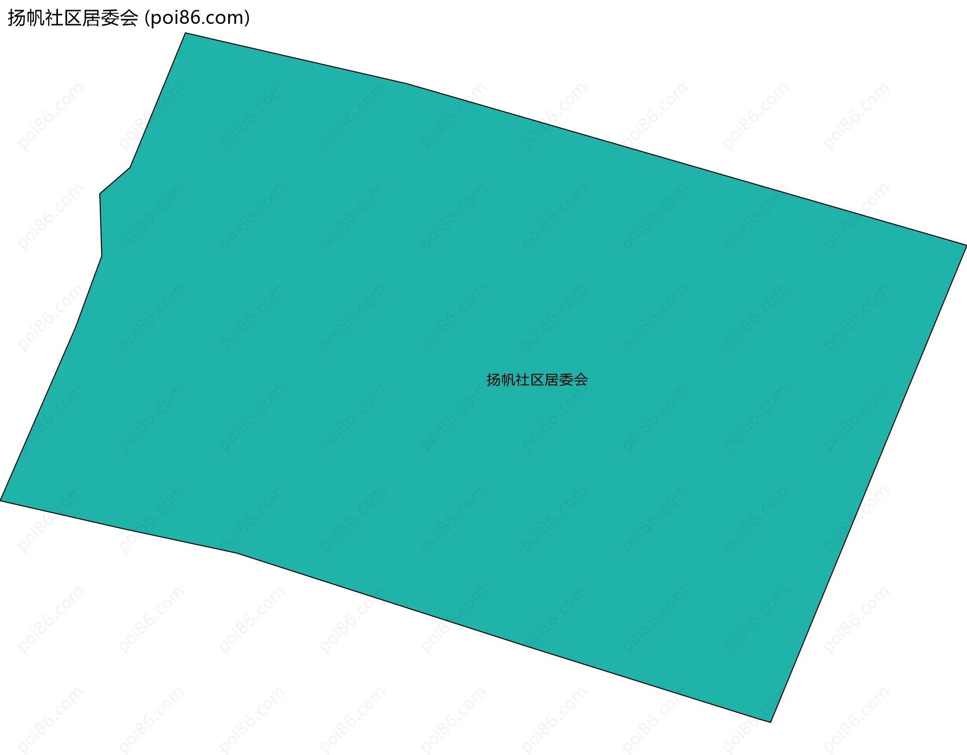 扬帆社区居委会边界地图