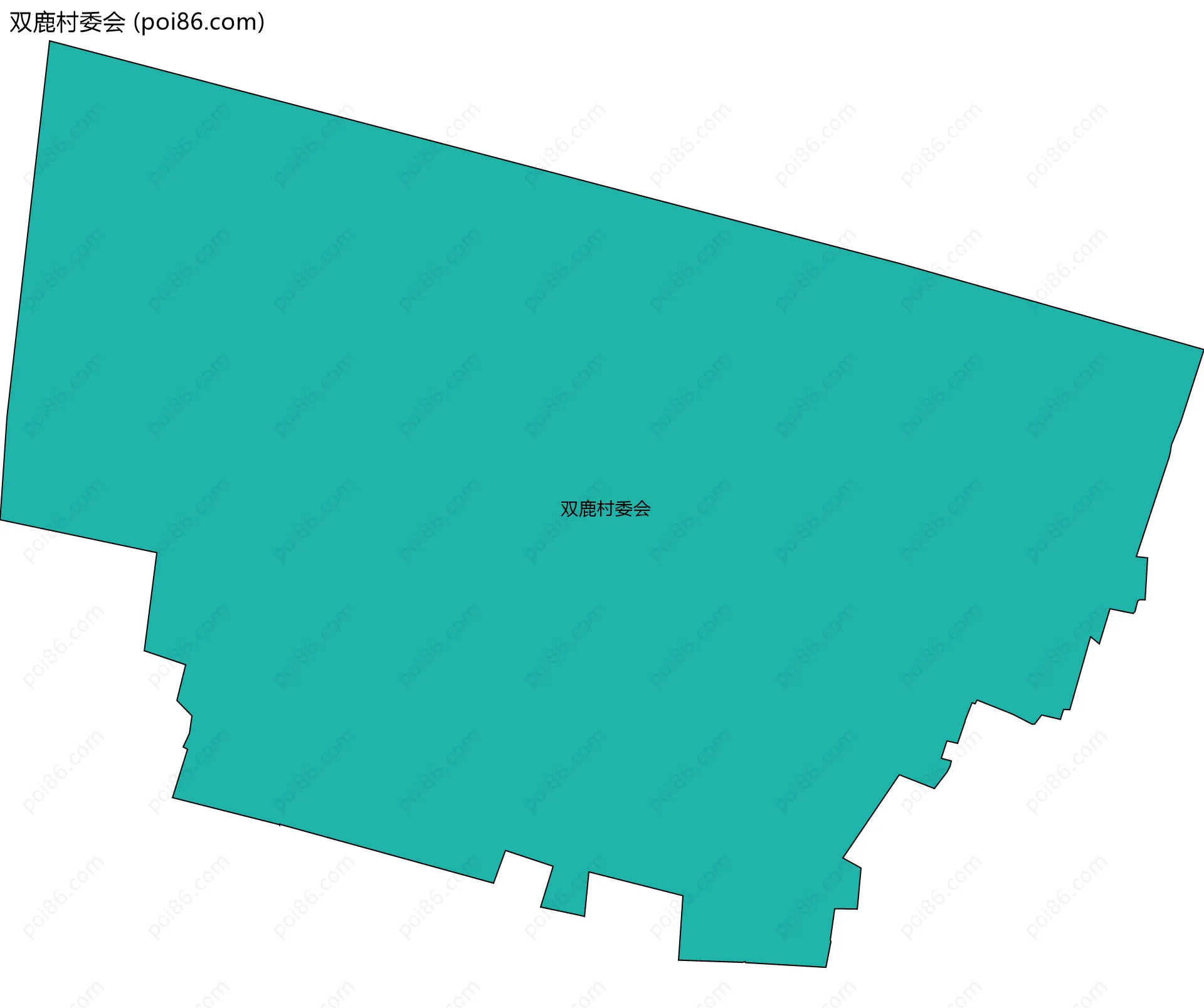 双鹿村委会边界地图
