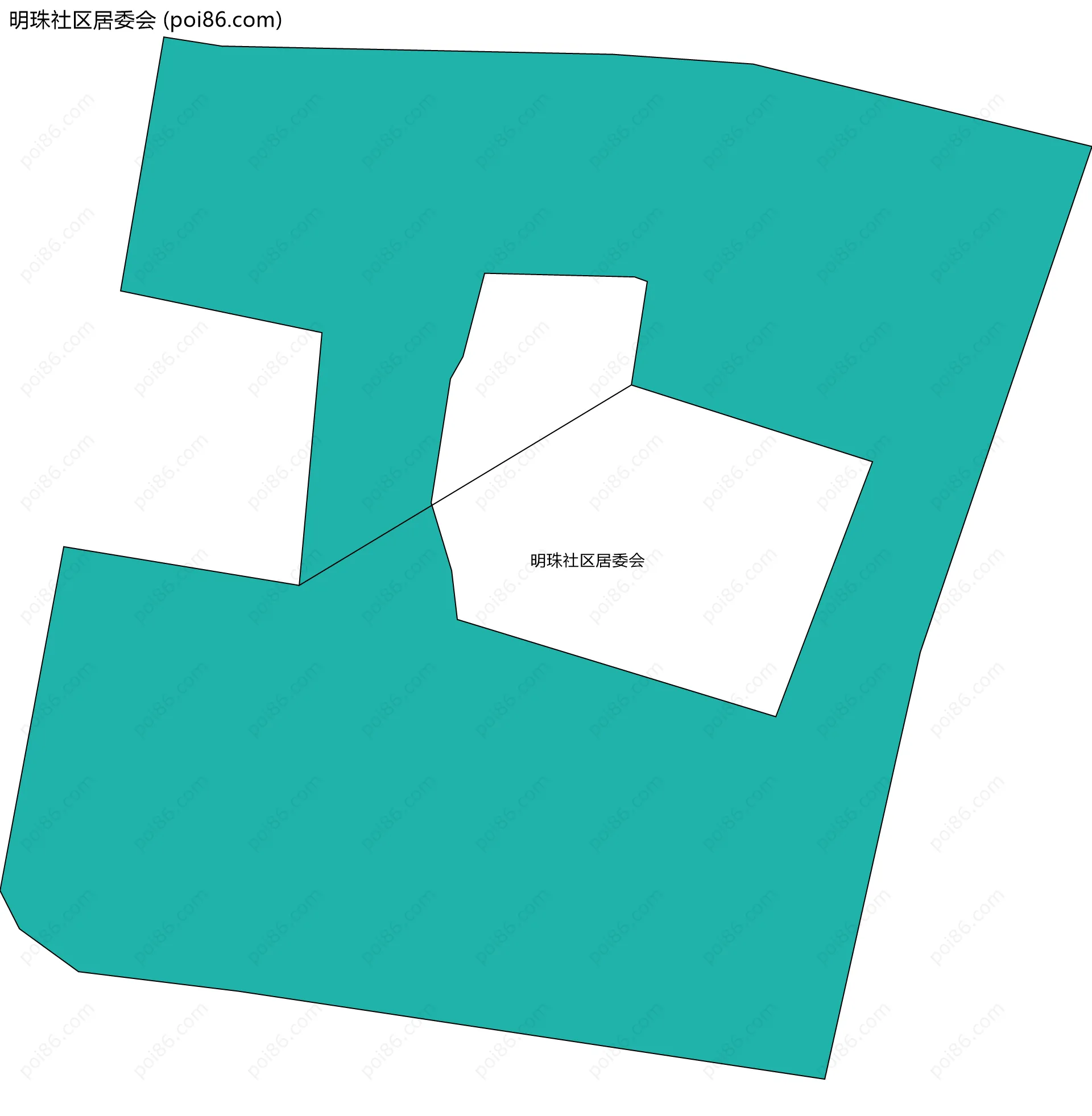 明珠社区居委会边界地图