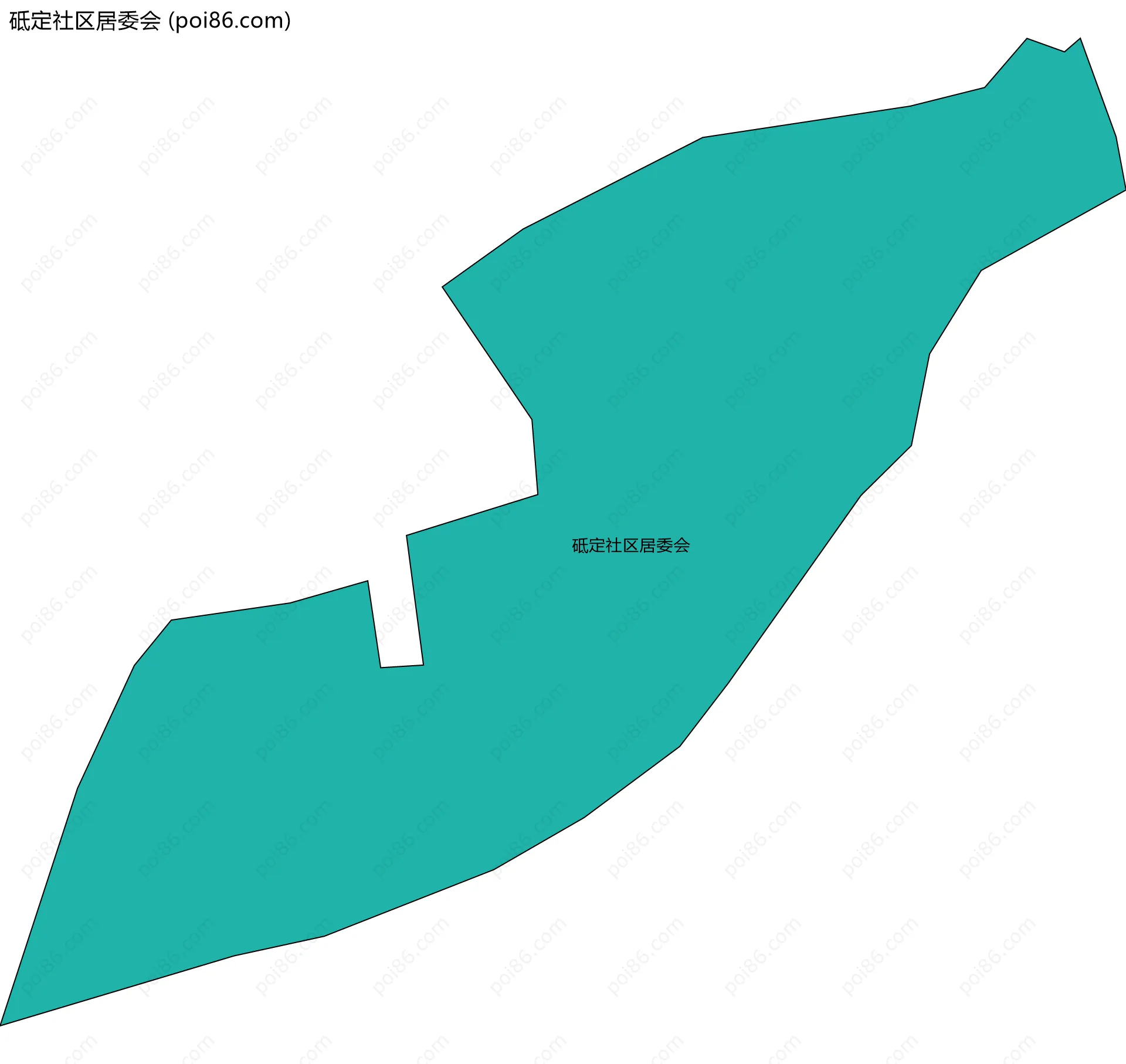 砥定社区居委会边界地图