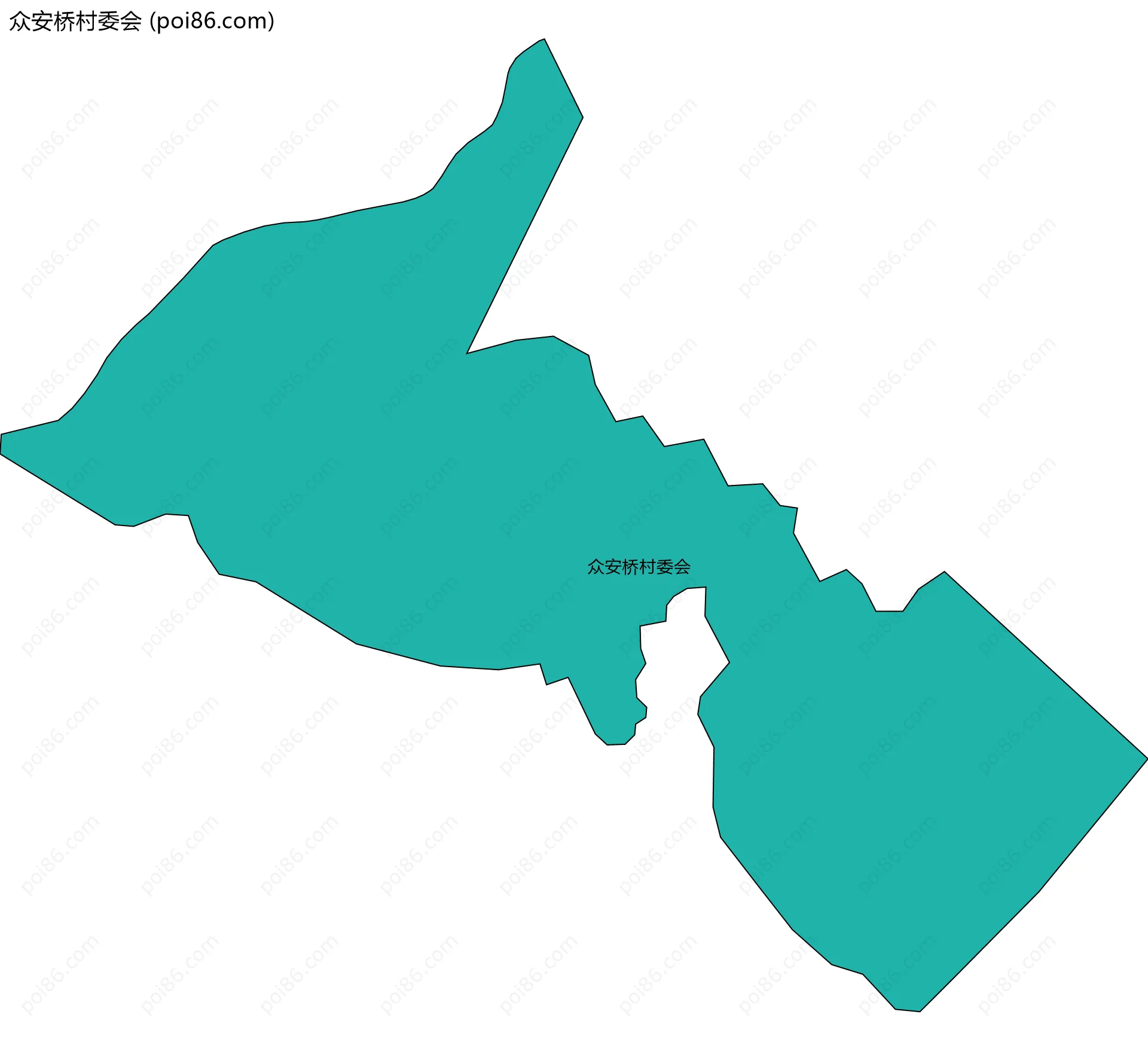 众安桥村委会边界地图