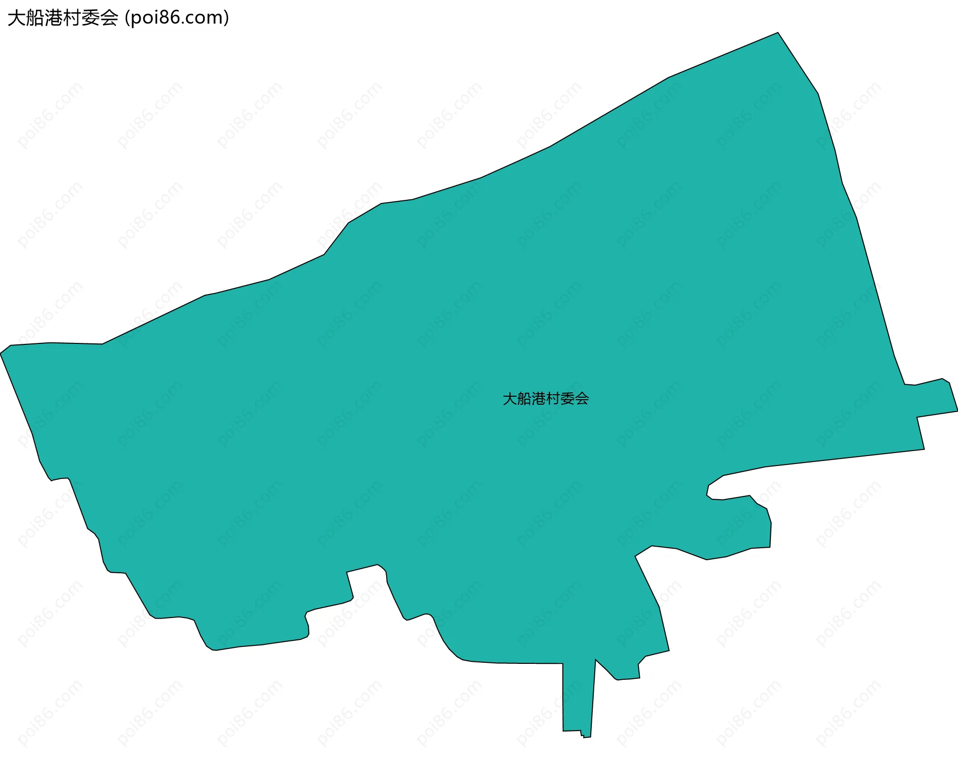 大船港村委会边界地图