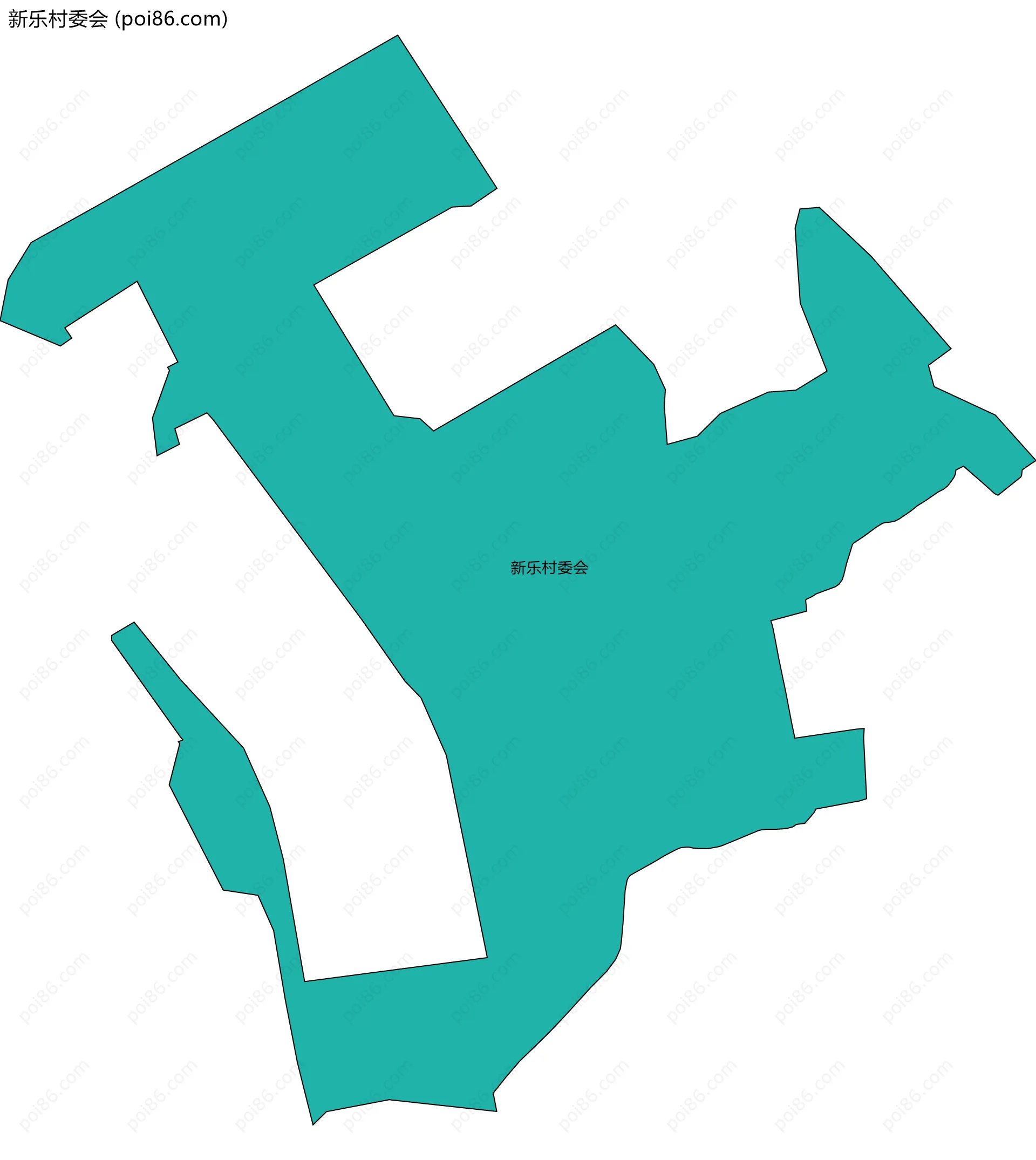 新乐村委会边界地图