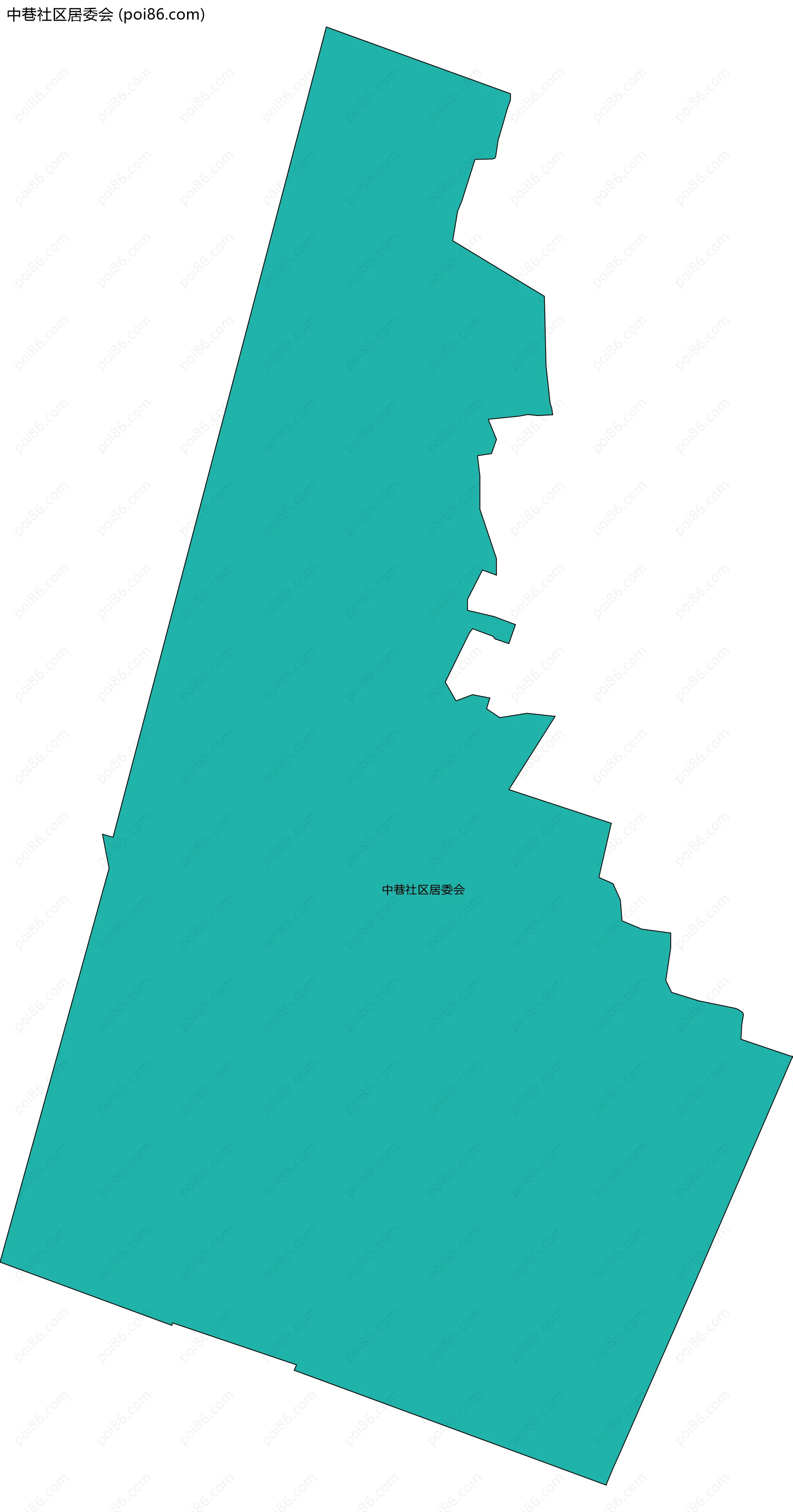 中巷社区居委会边界地图