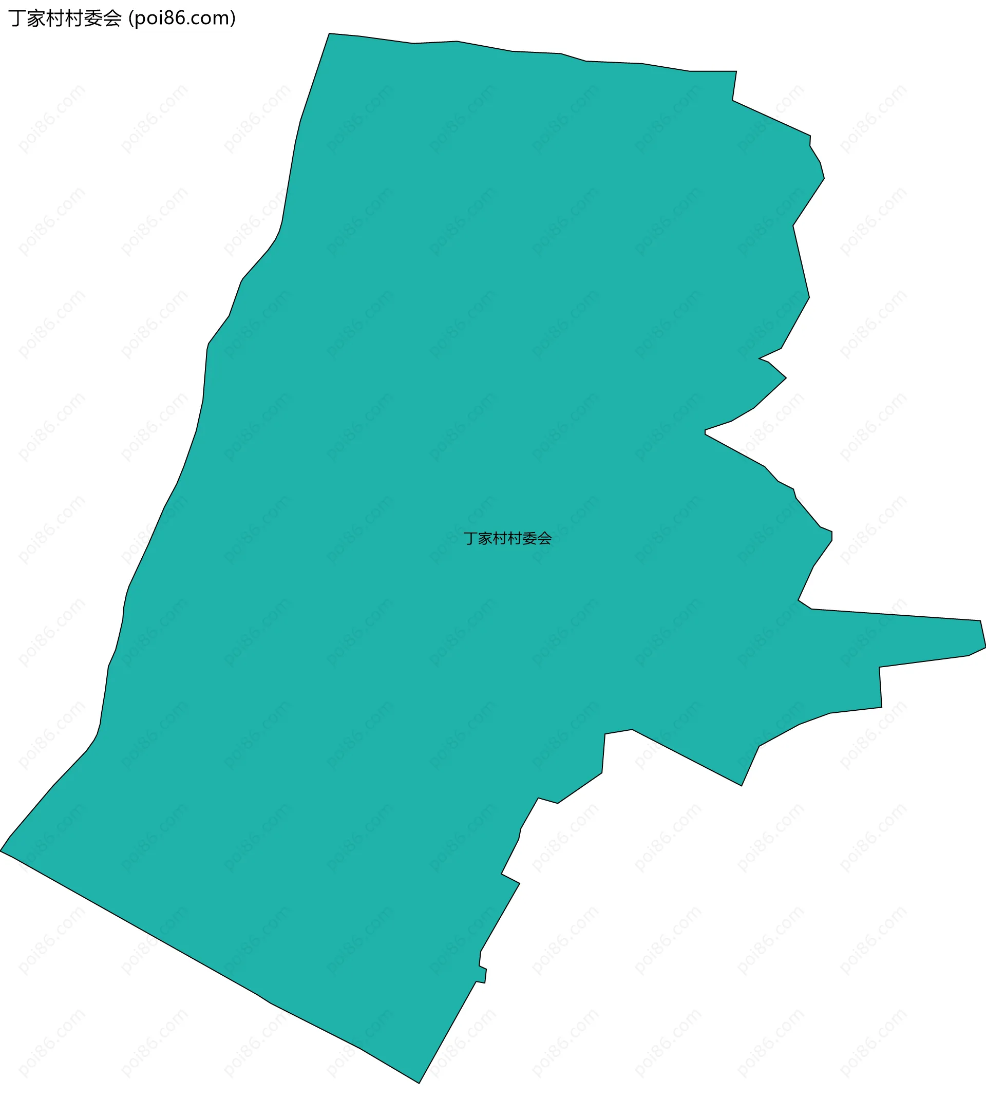 丁家村村委会边界地图