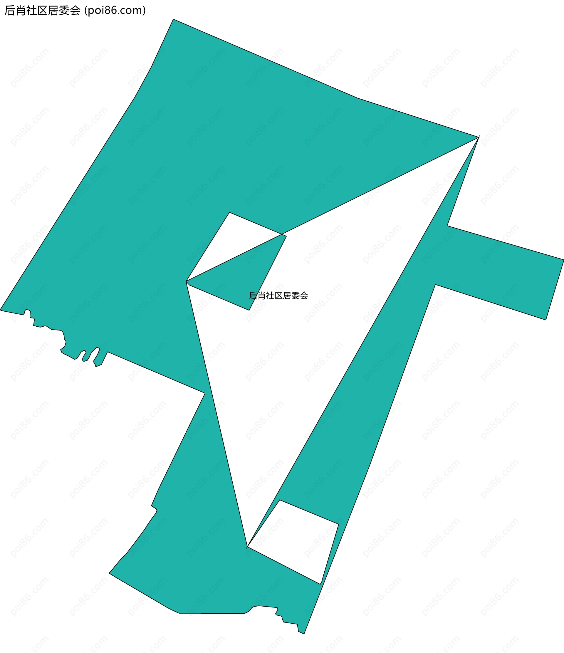 后肖社区居委会边界地图