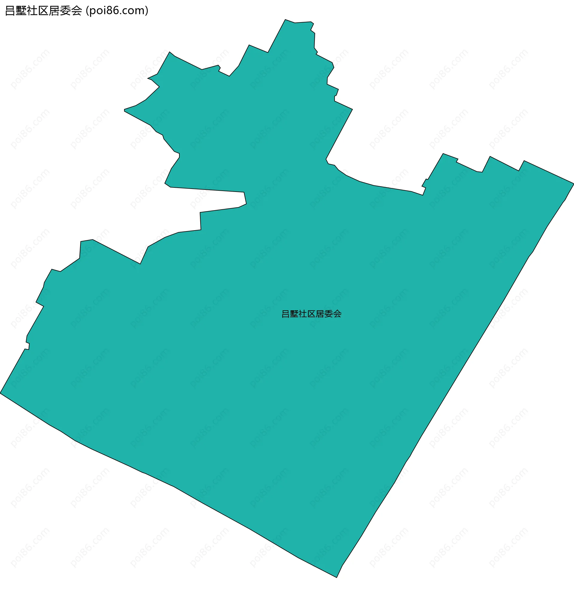 吕墅社区居委会边界地图