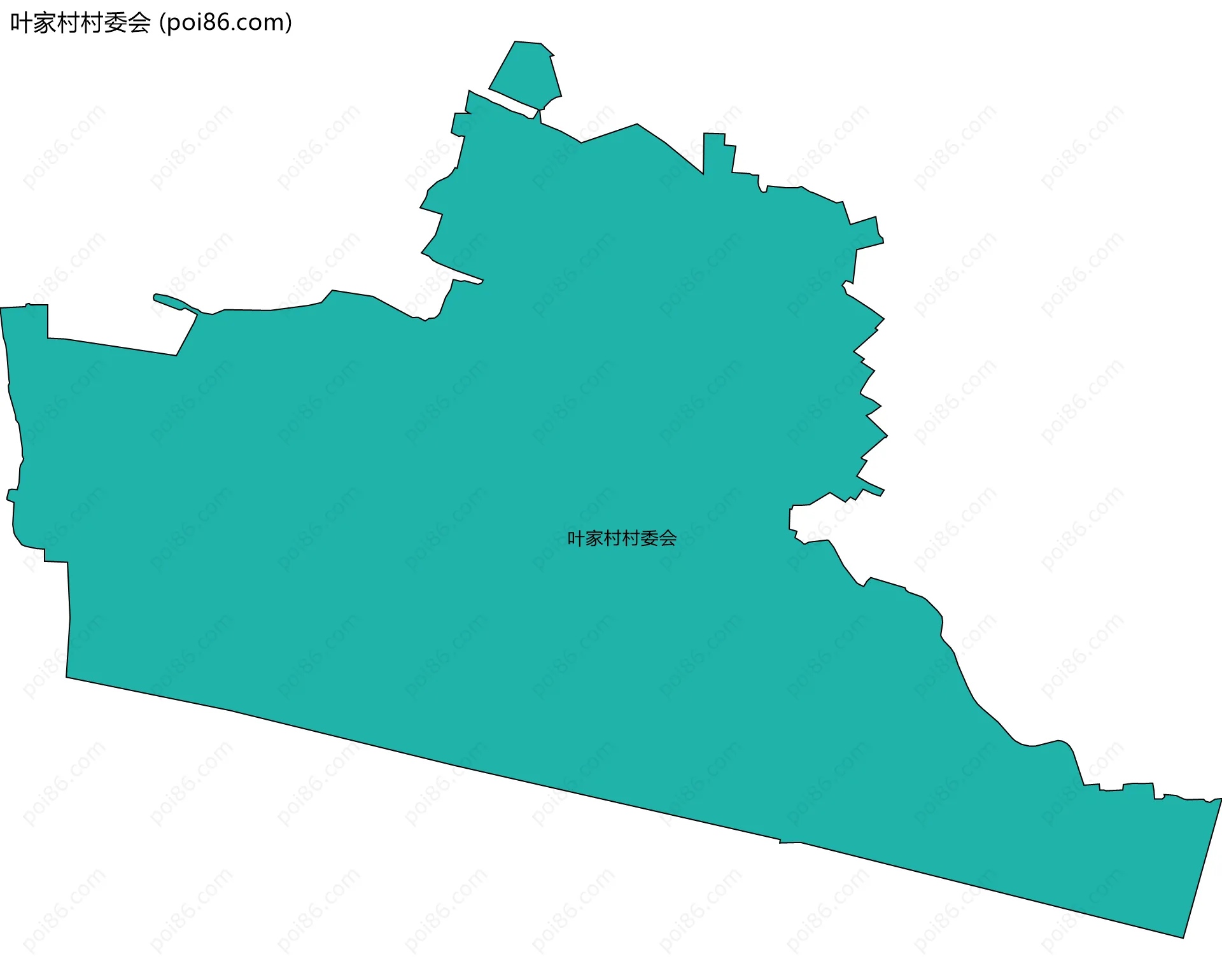 叶家村村委会边界地图