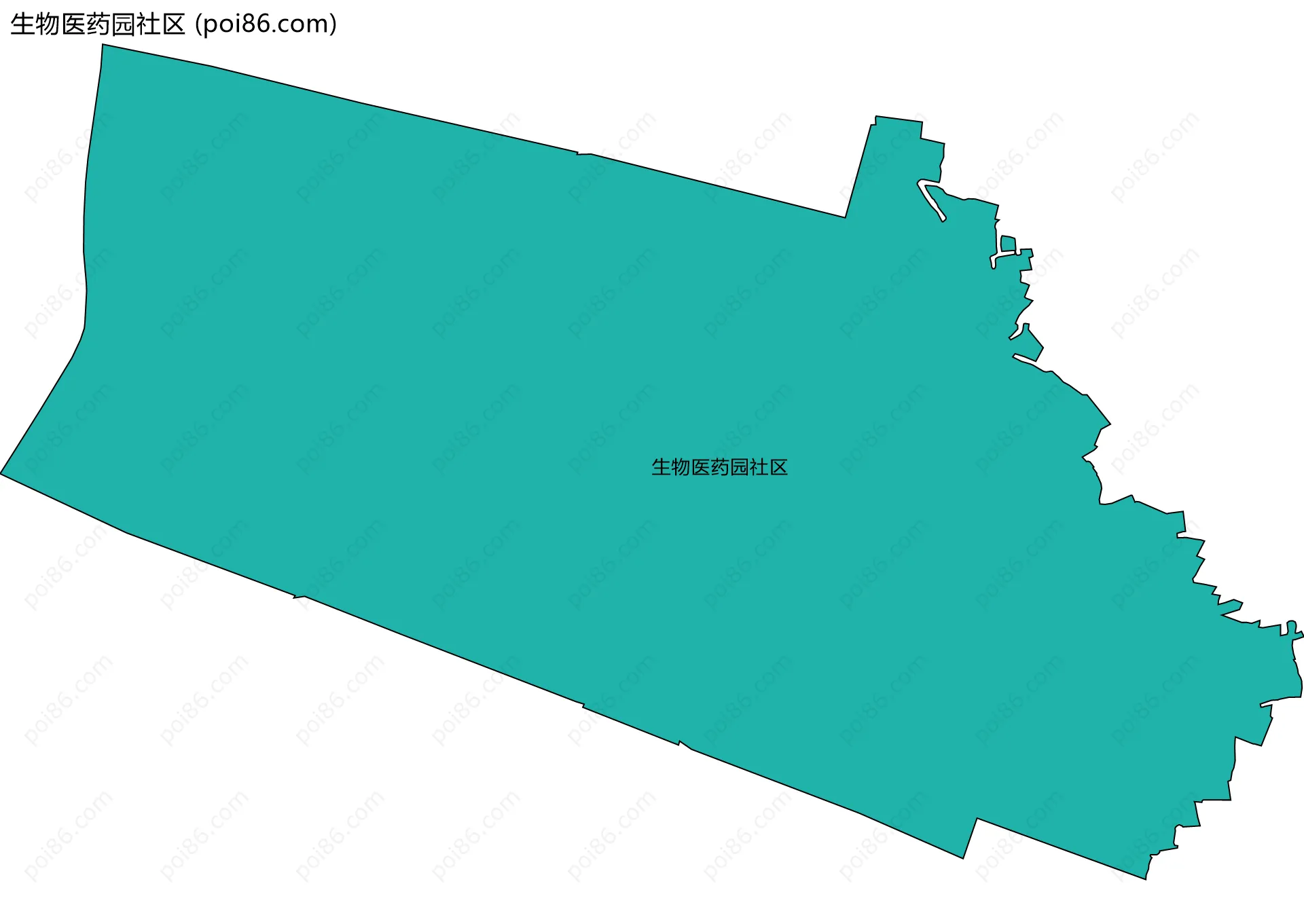 生物医药园社区边界地图