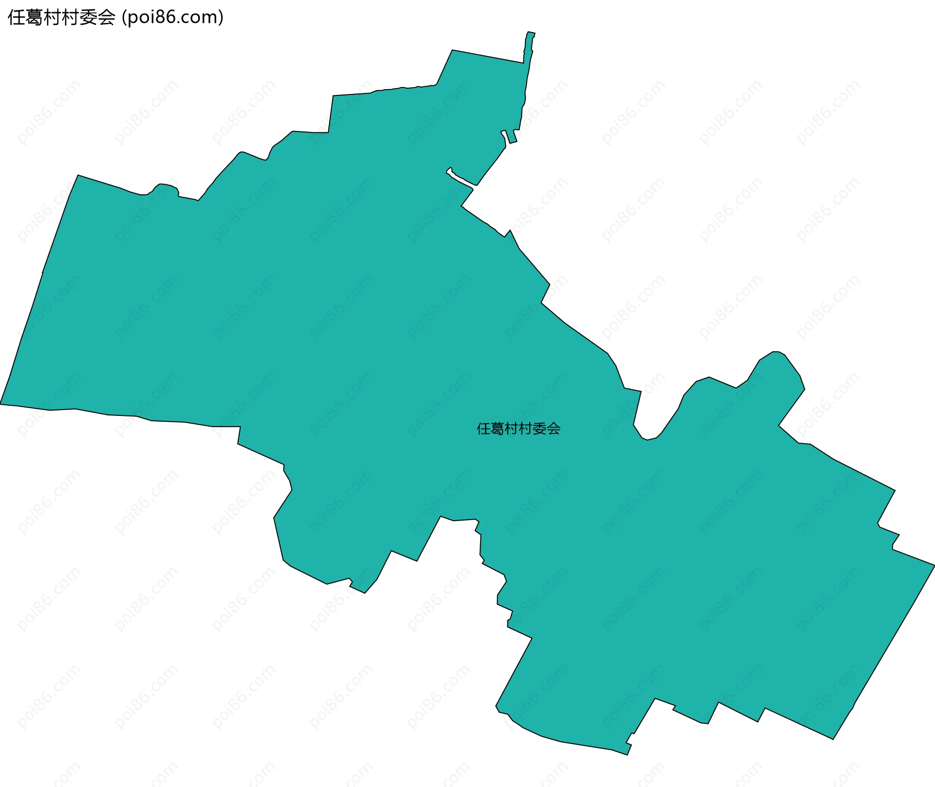 任葛村村委会边界地图