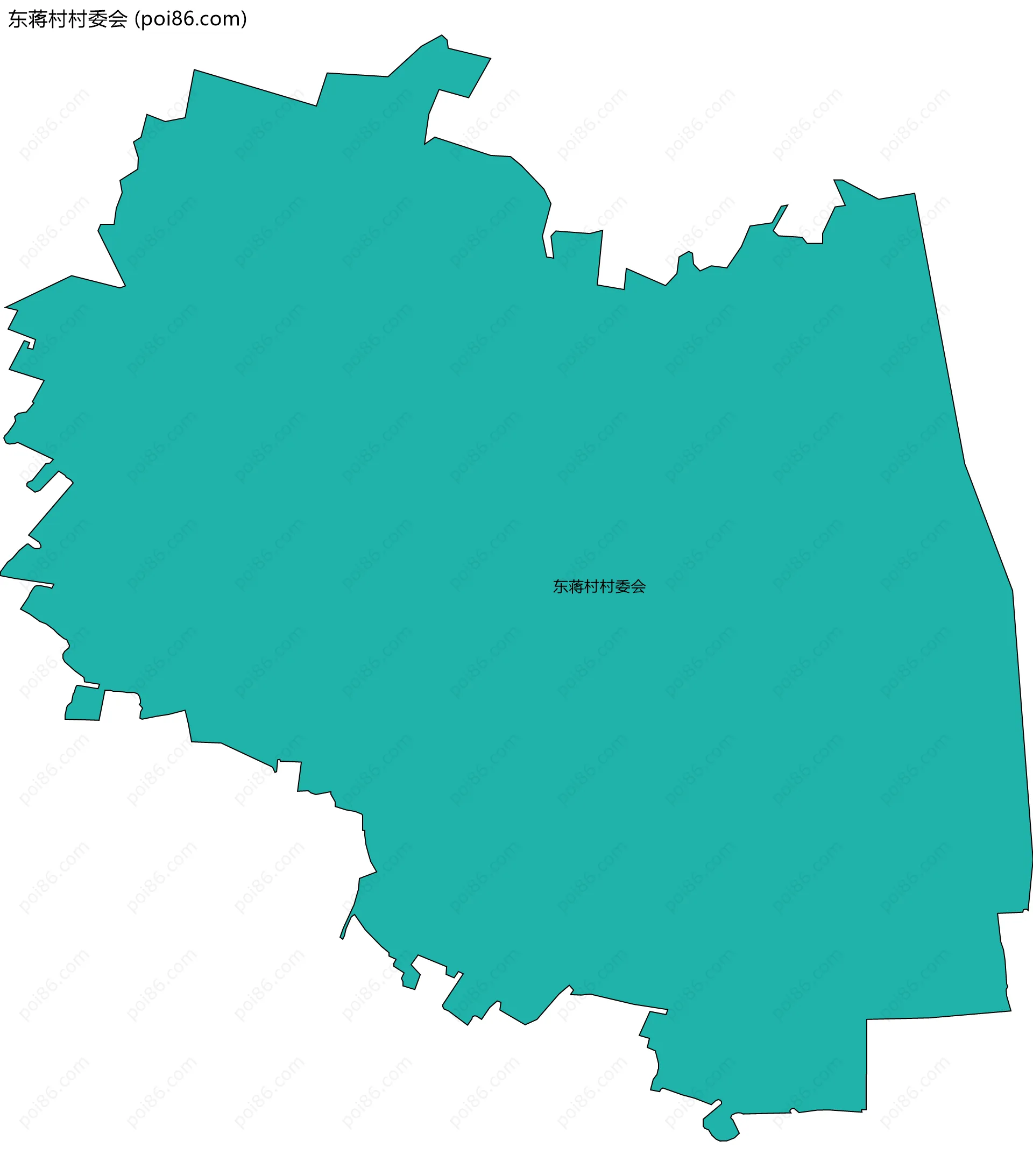 东蒋村村委会边界地图