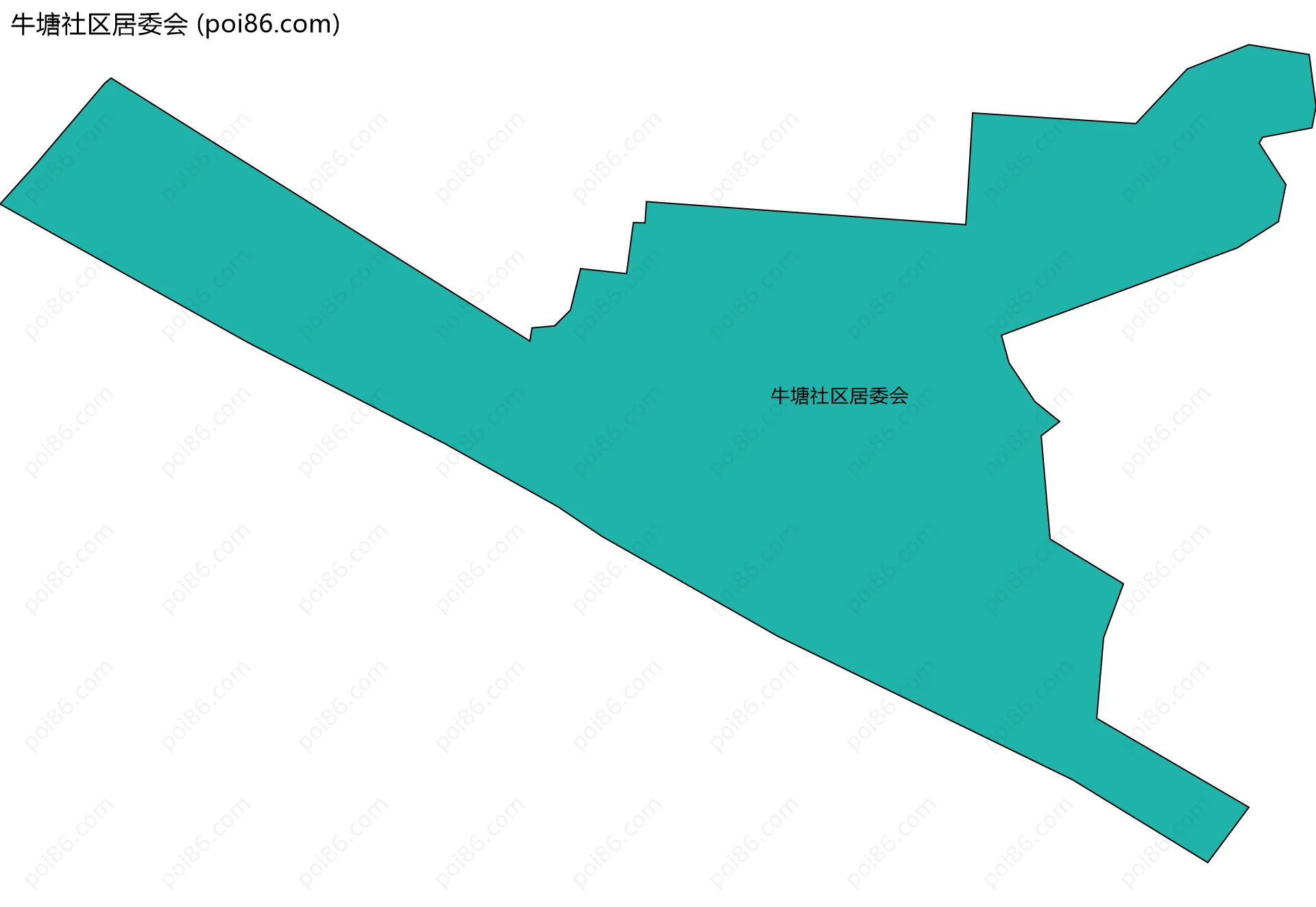 牛塘社区居委会边界地图