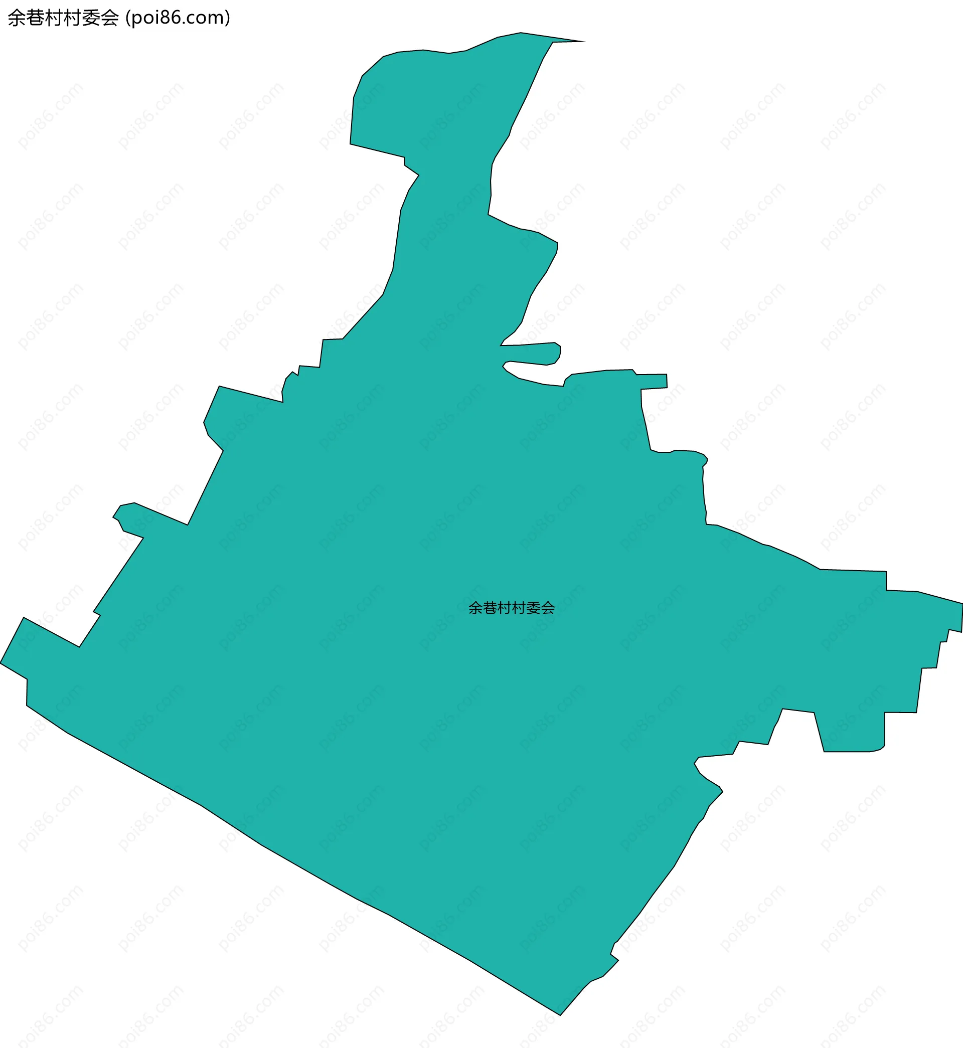 余巷村村委会边界地图