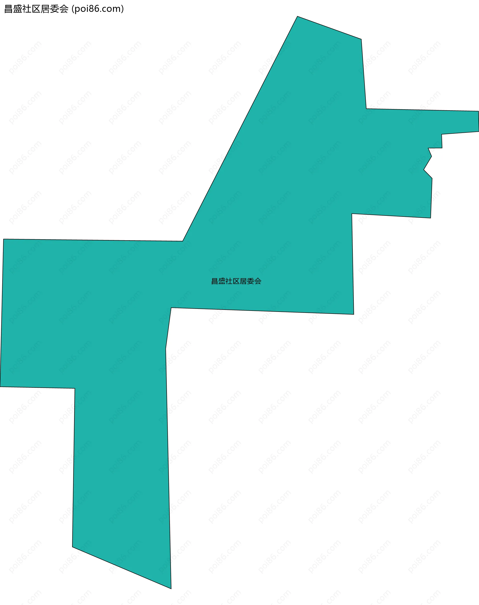 昌盛社区居委会边界地图