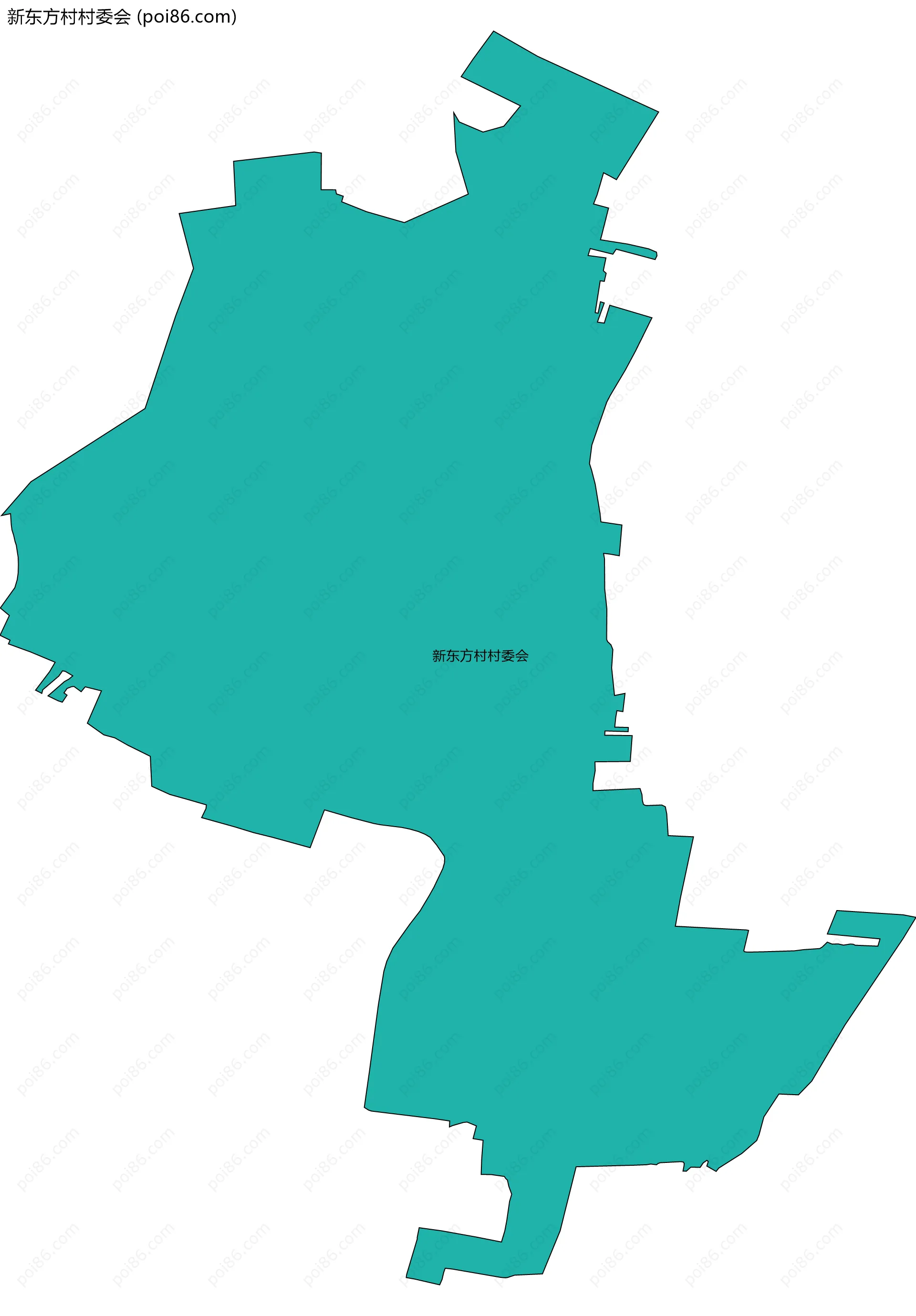 新东方村村委会边界地图