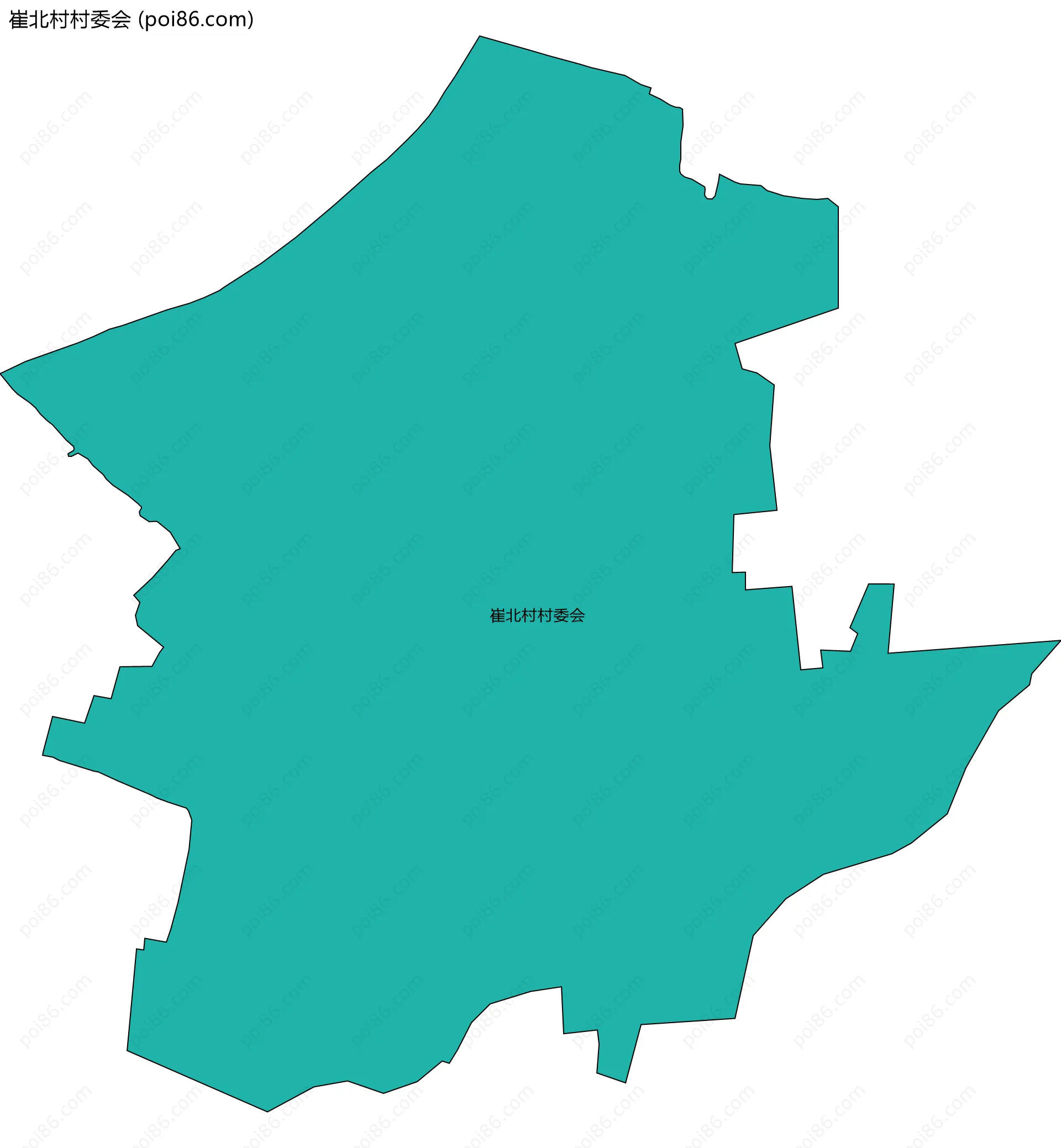崔北村村委会边界地图