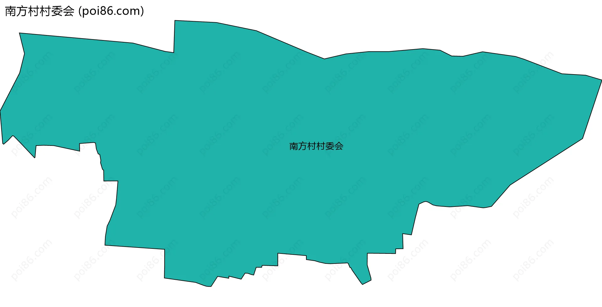 南方村村委会边界地图