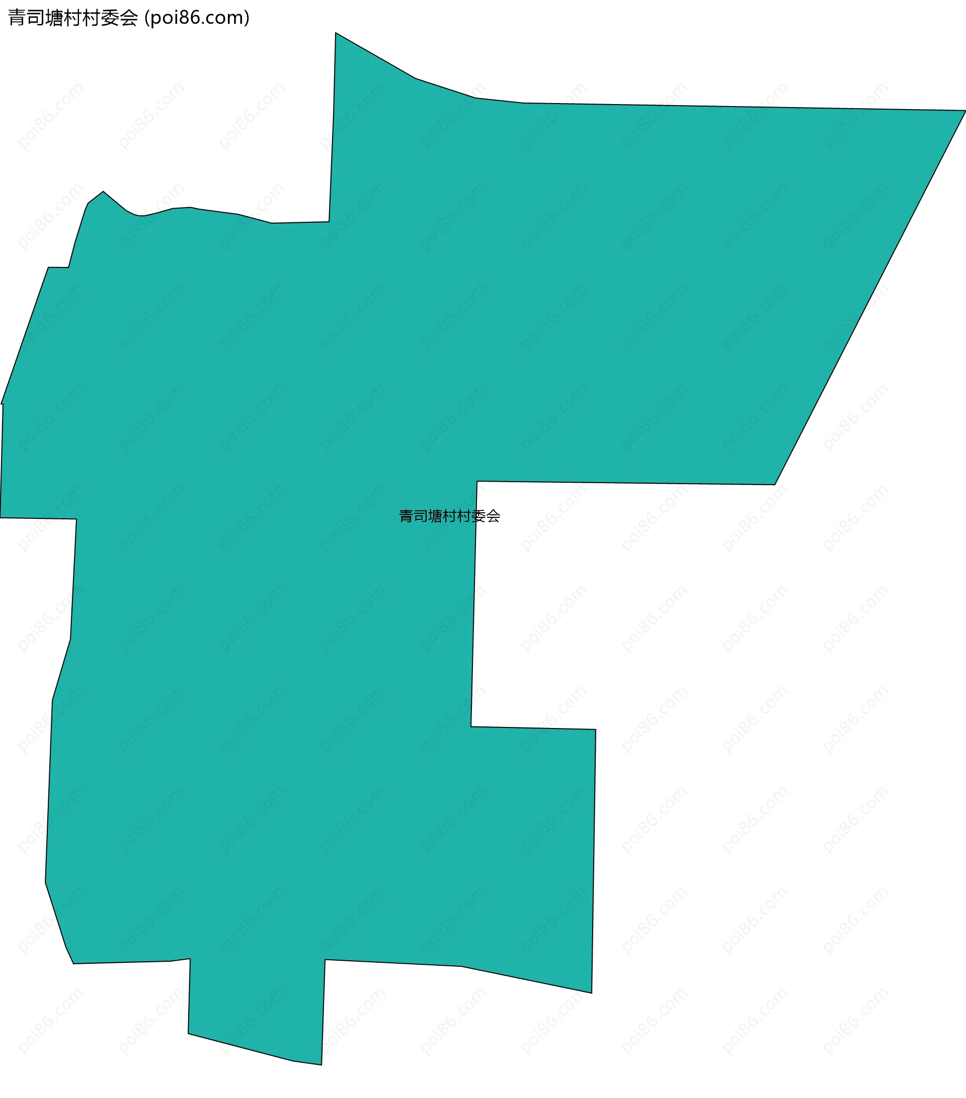 青司塘村村委会边界地图