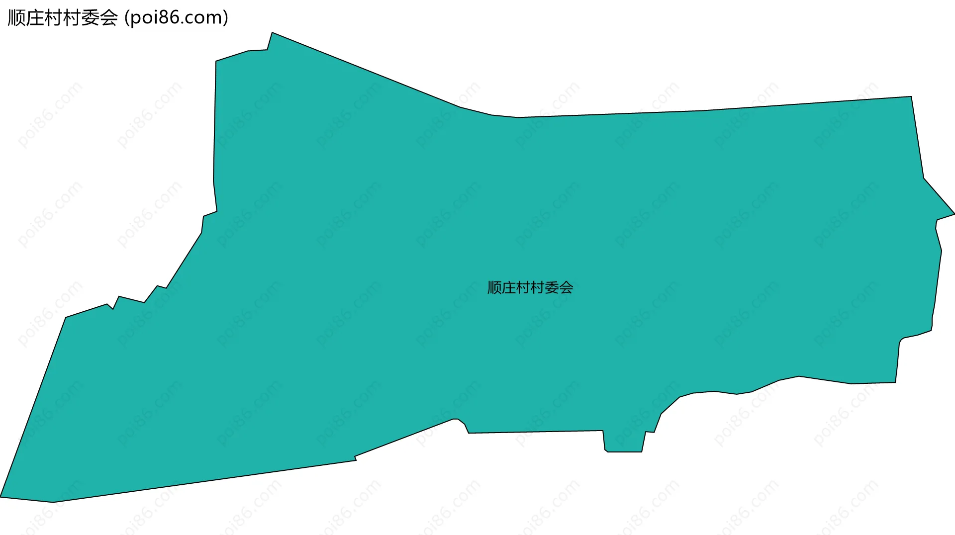 顺庄村村委会边界地图