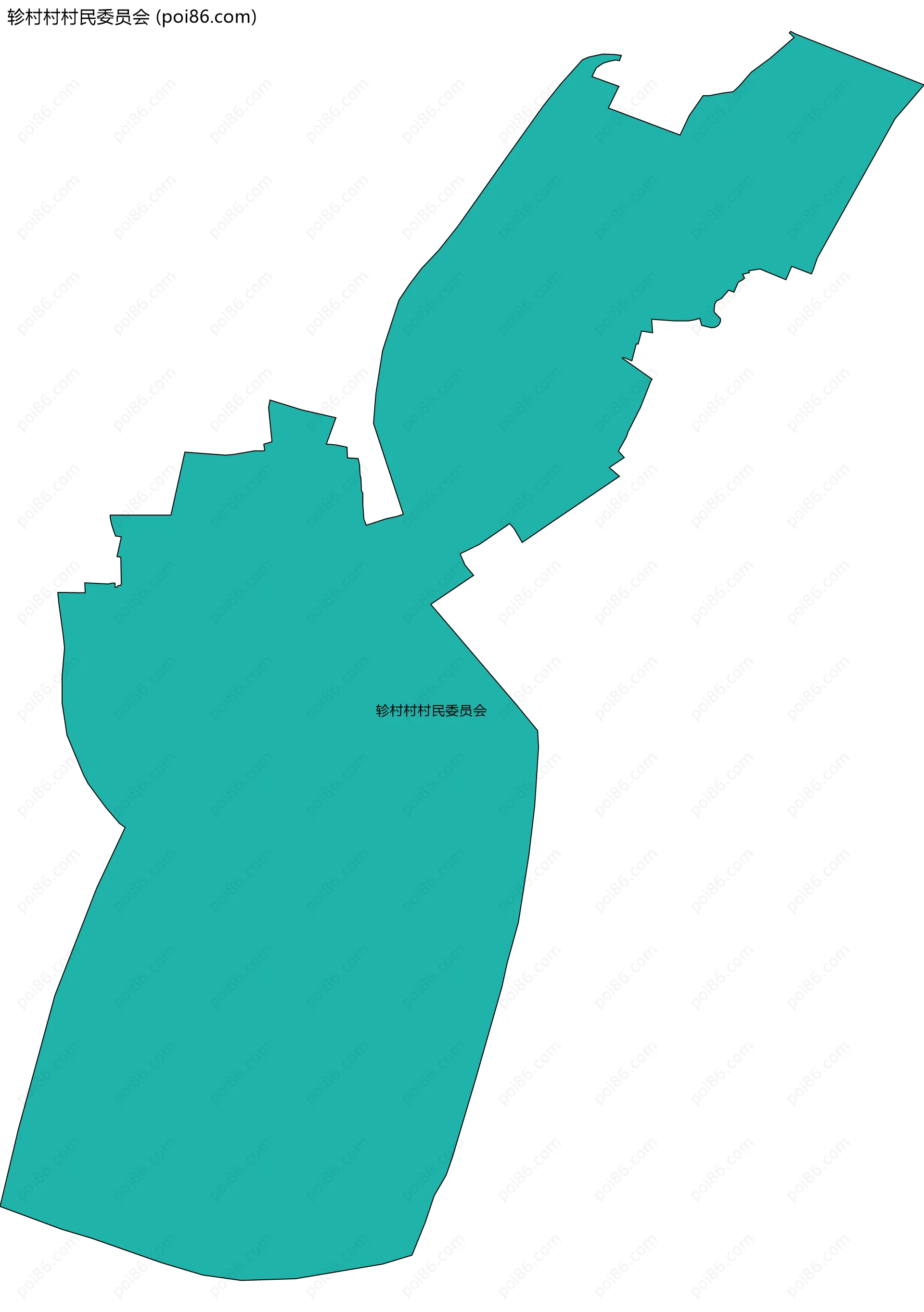 轸村村村民委员会边界地图