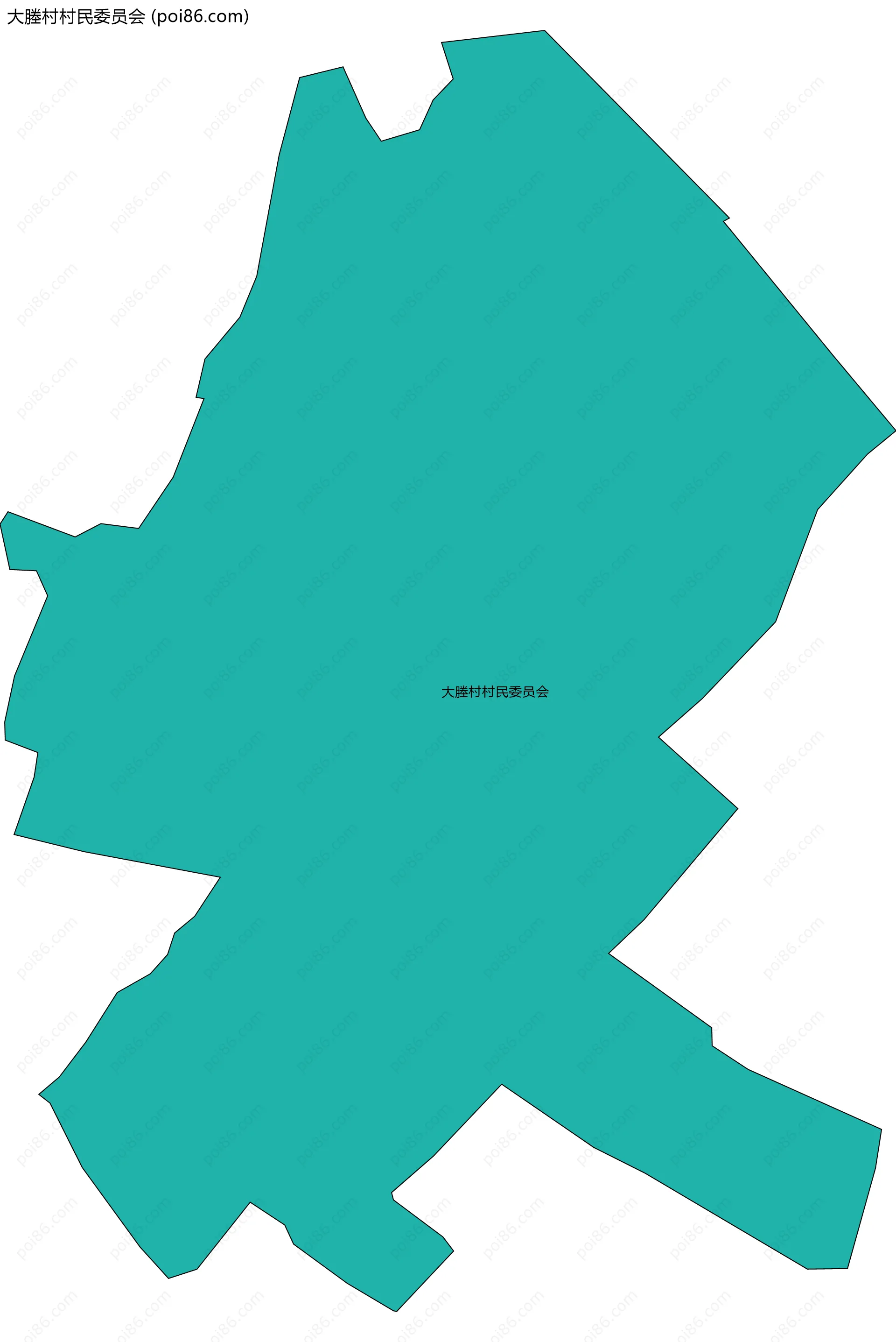 大塍村村民委员会边界地图