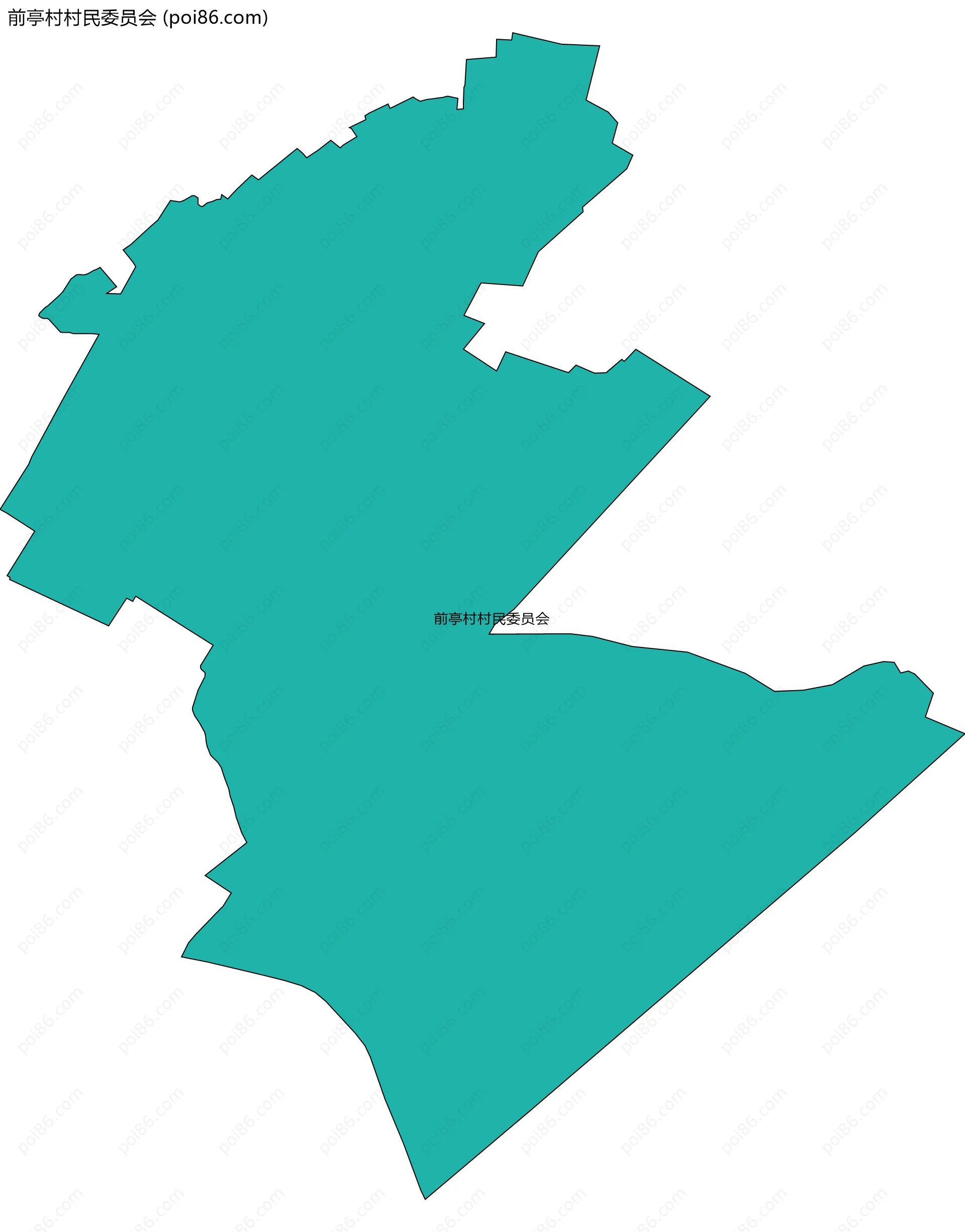 前亭村村民委员会边界地图
