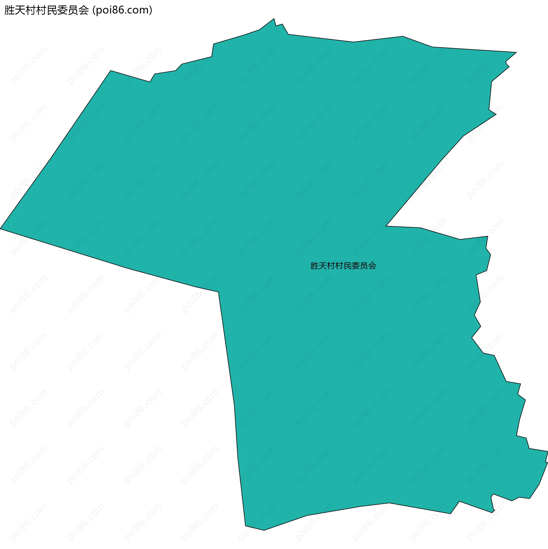 胜天村村民委员会边界地图