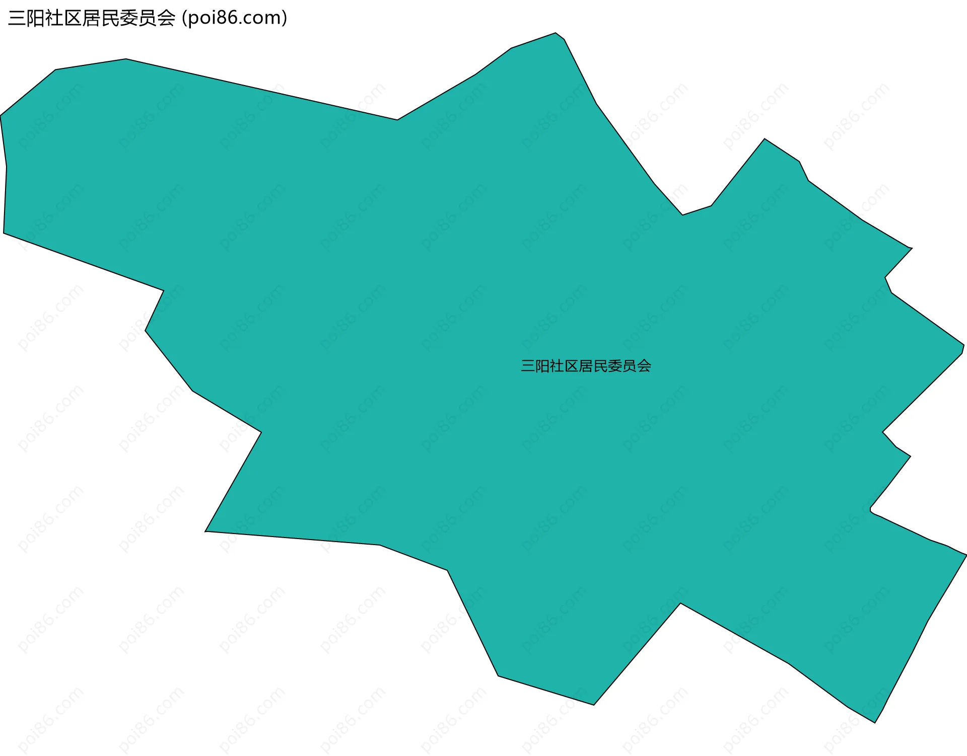三阳社区居民委员会边界地图