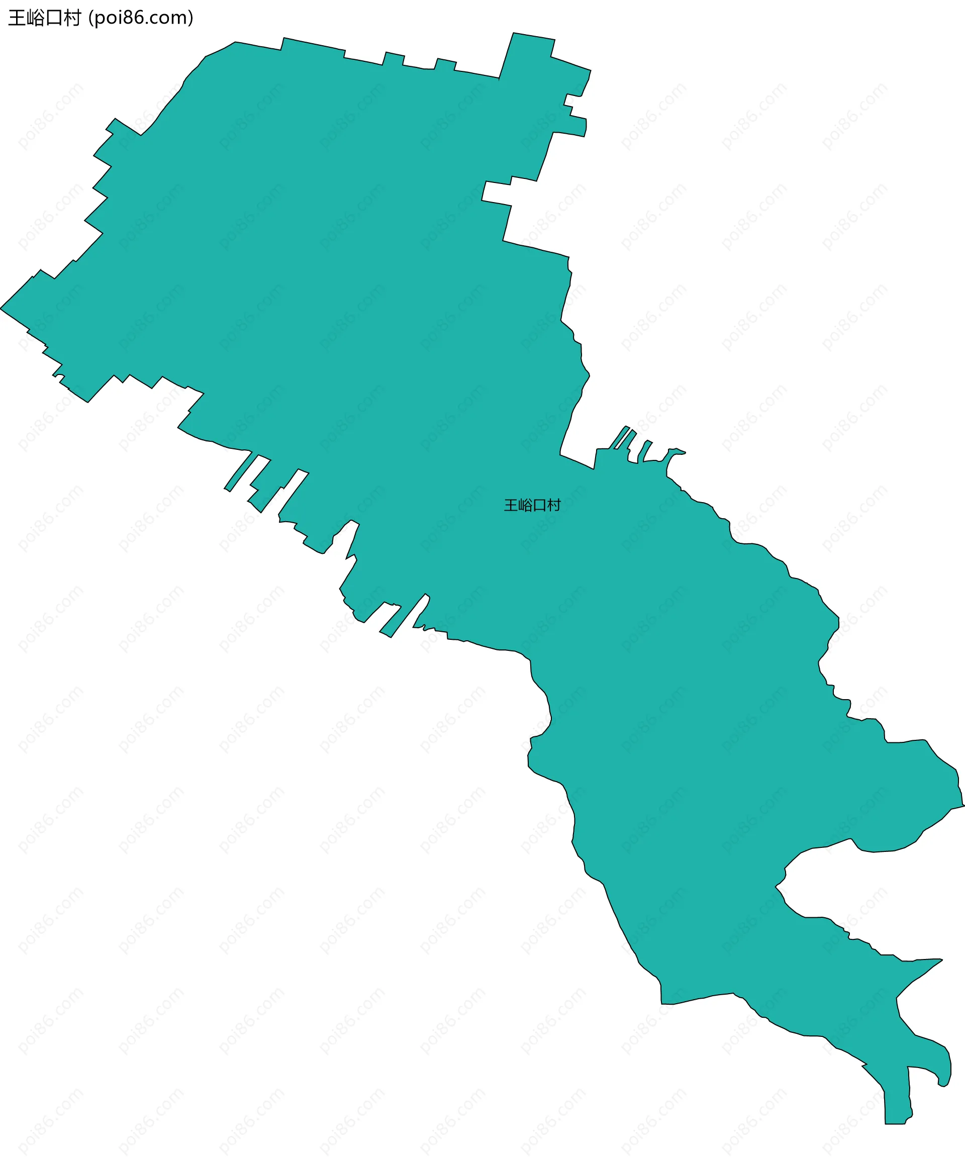 王峪口村边界地图