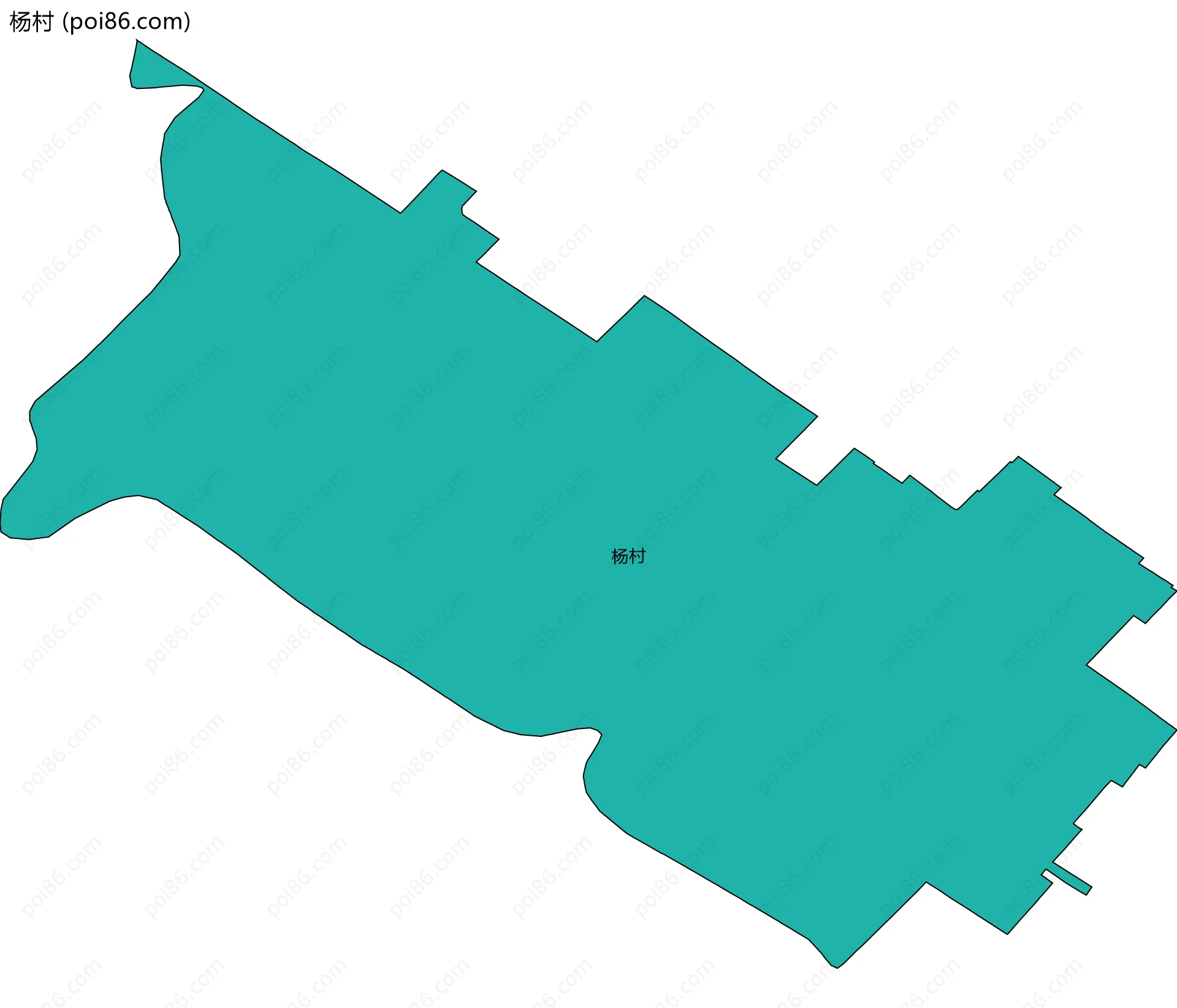 杨村边界地图