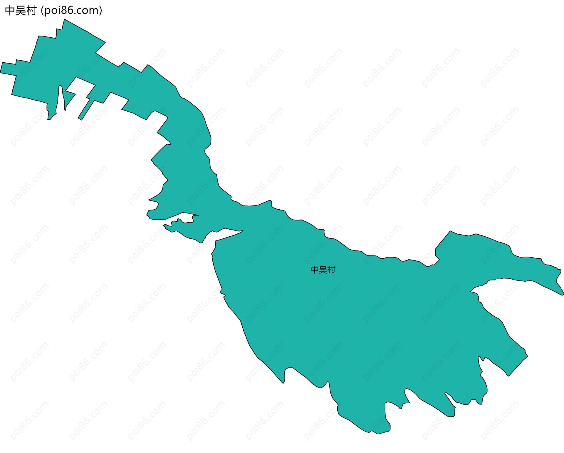 中吴村边界地图