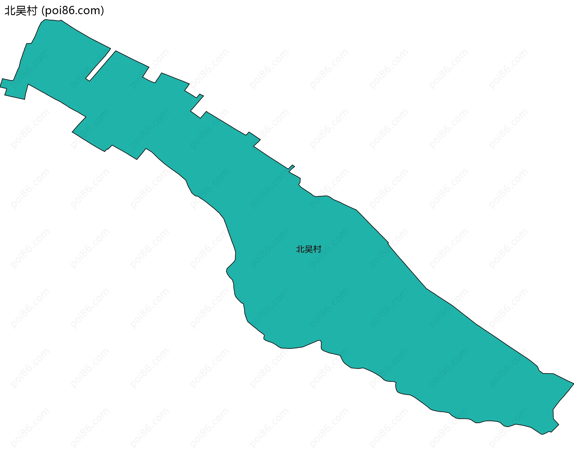 北吴村边界地图