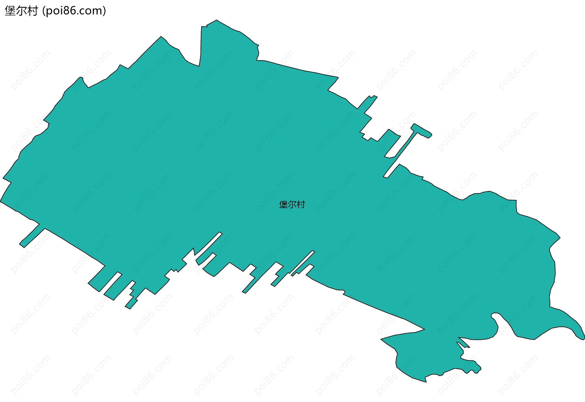 堡尔村边界地图