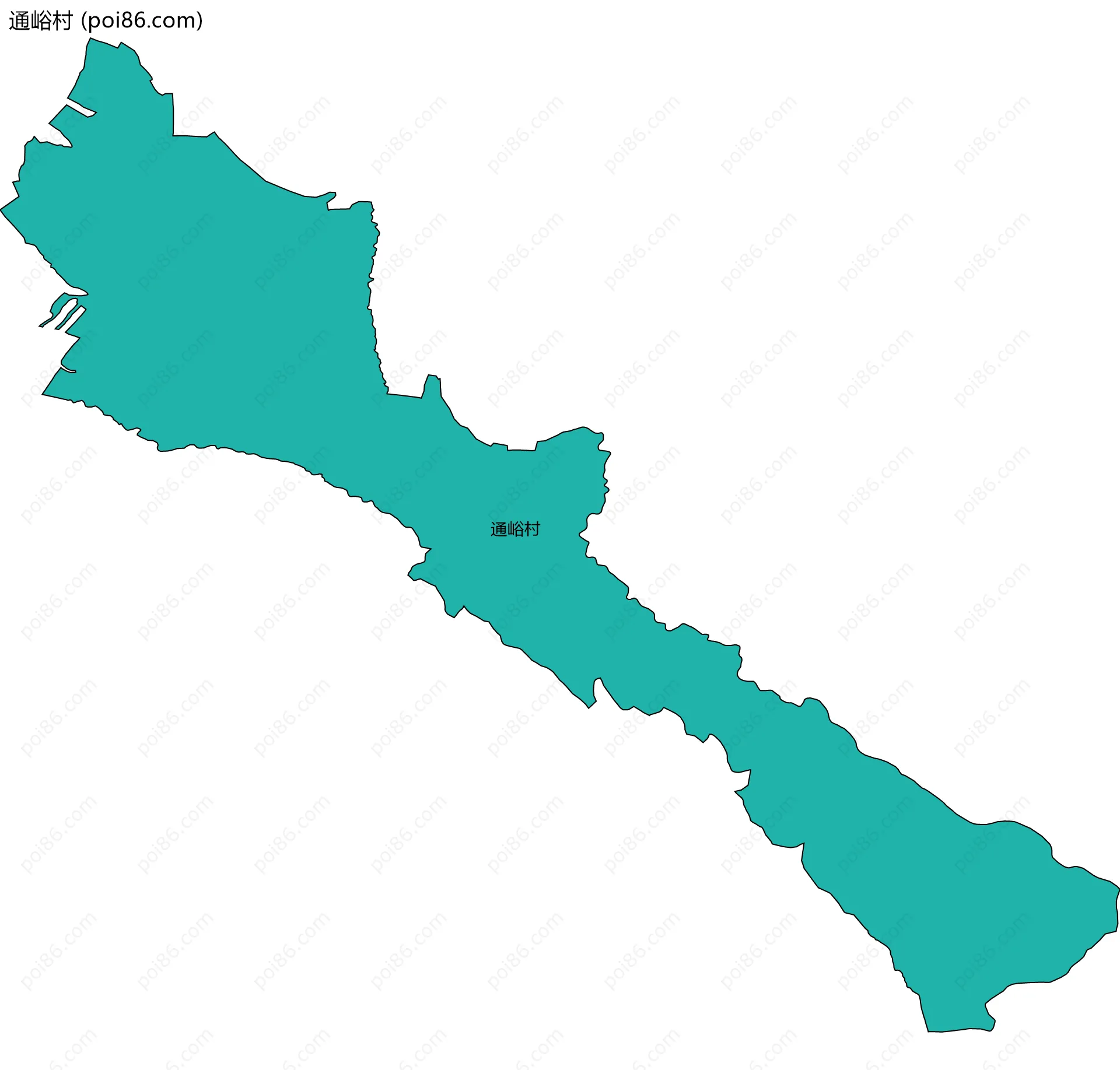 通峪村边界地图