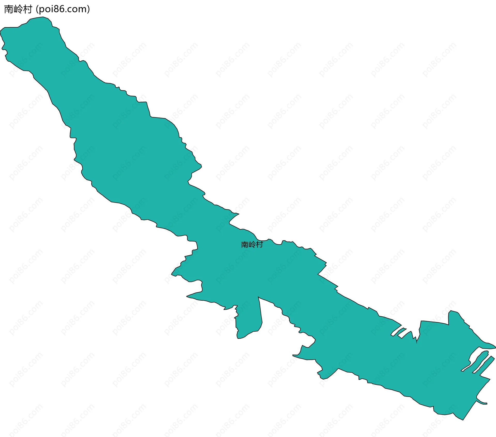 南岭村边界地图