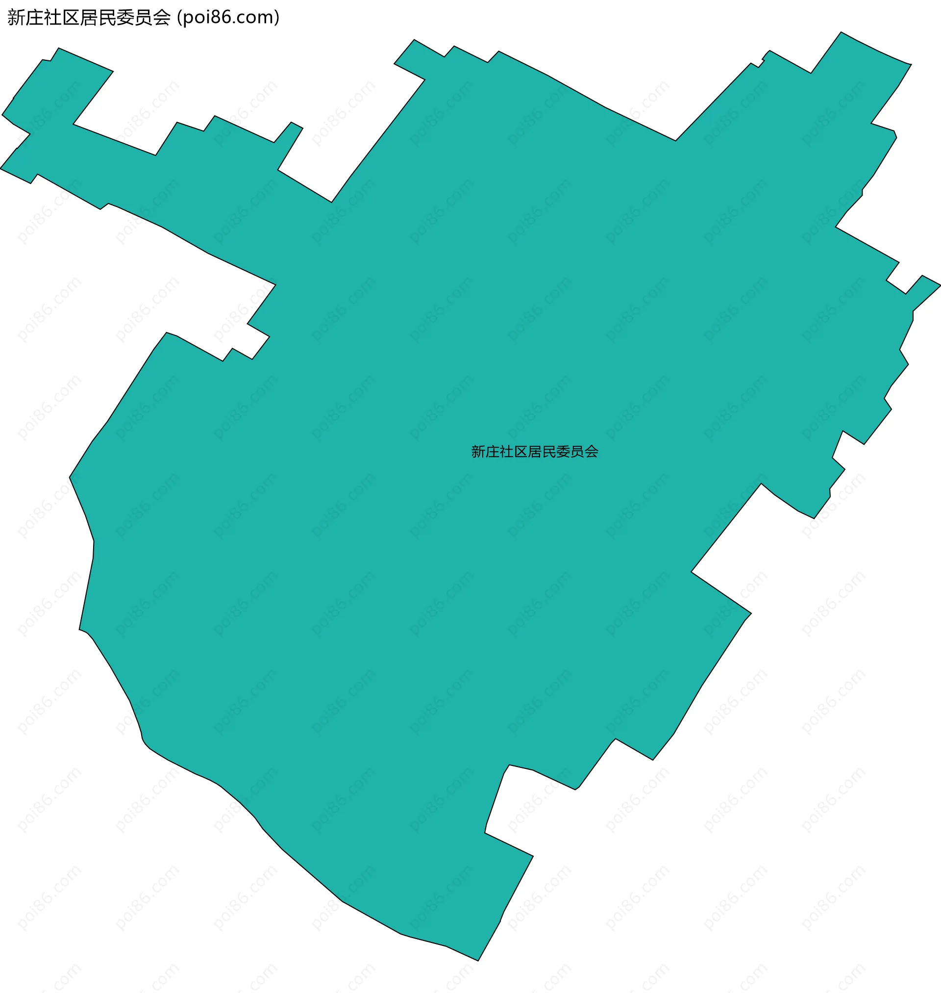 新庄社区居民委员会边界地图