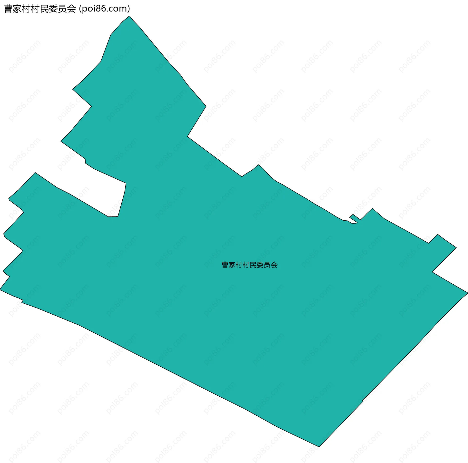 曹家村村民委员会边界地图