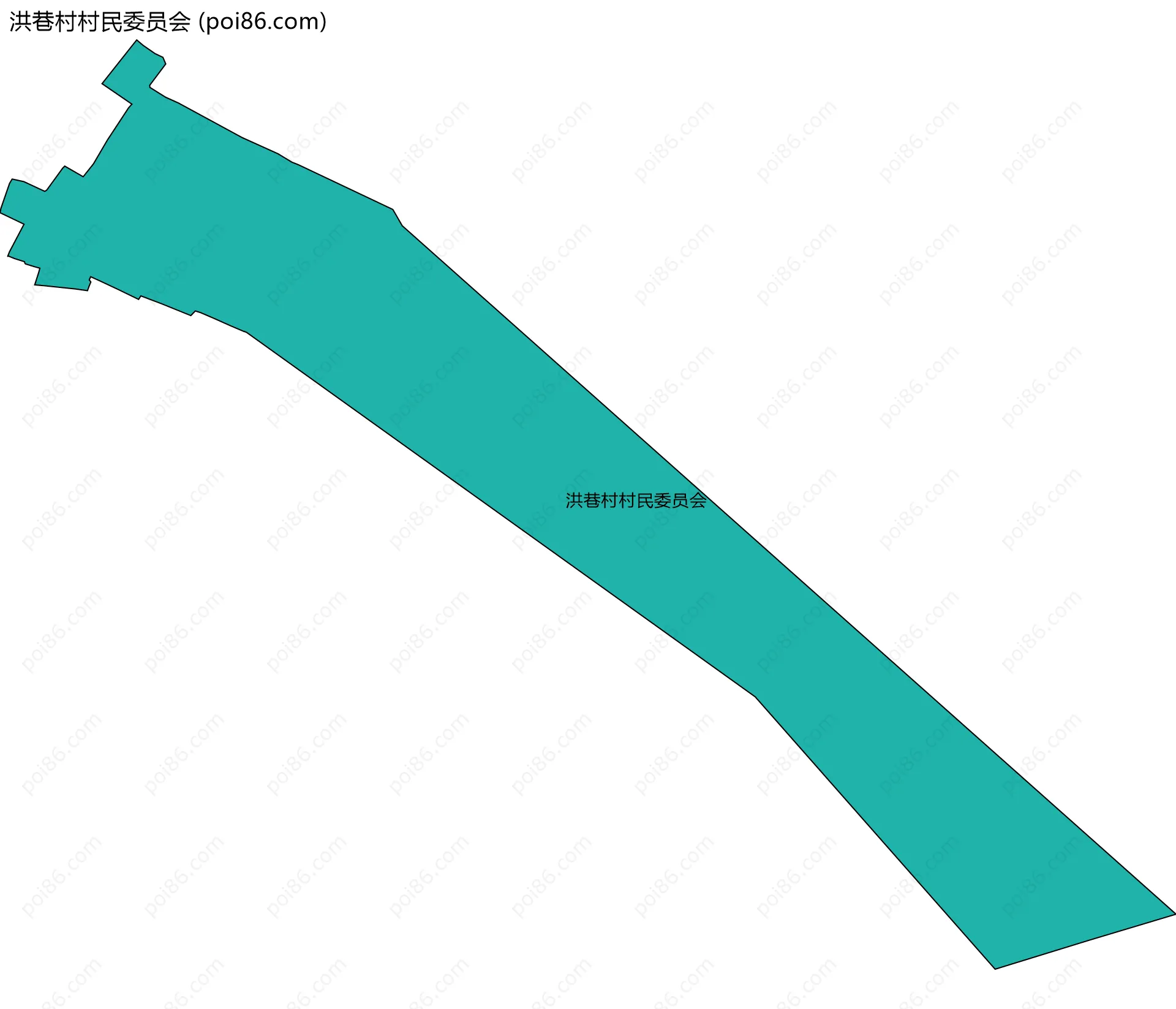 洪巷村村民委员会边界地图