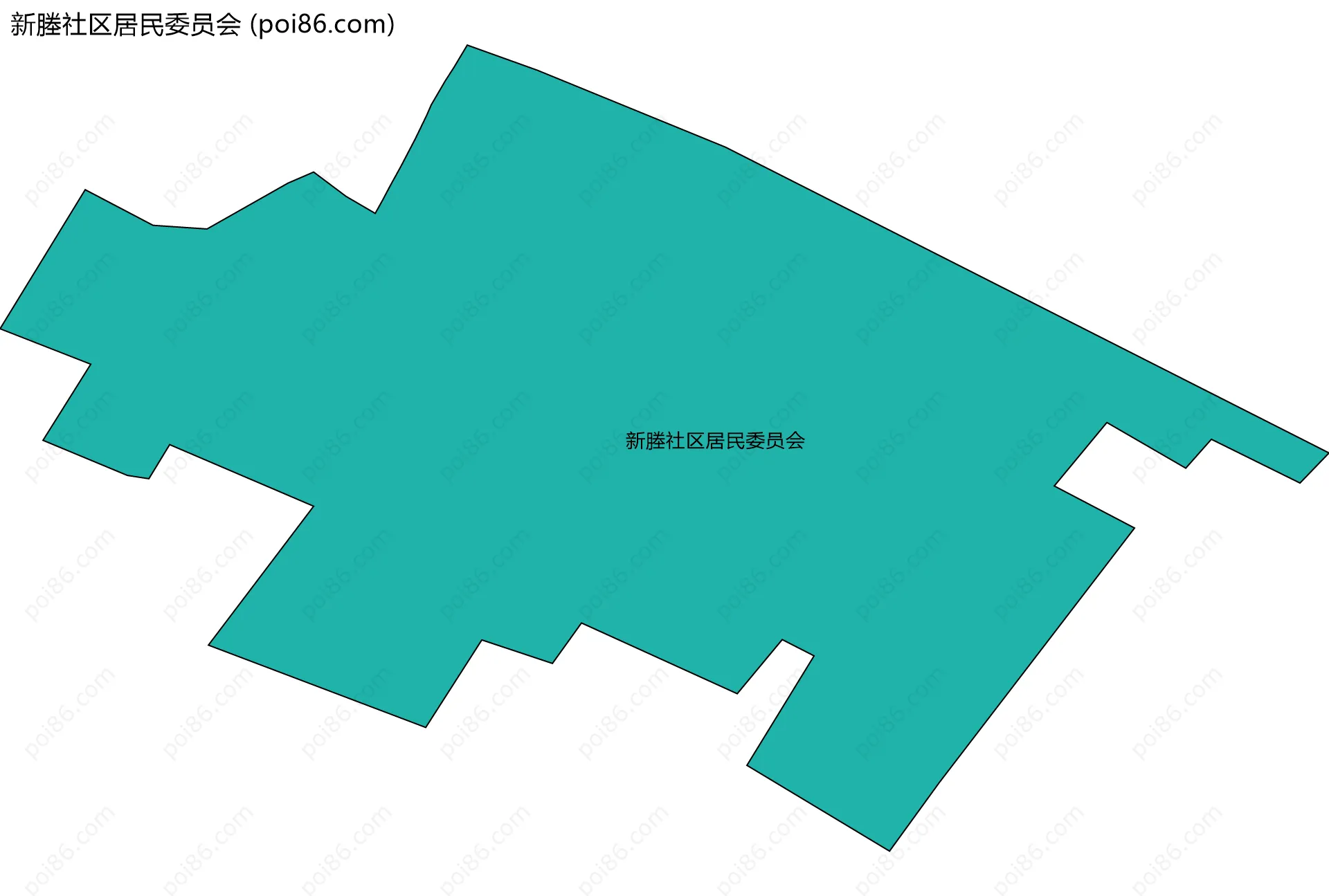 新塍社区居民委员会边界地图