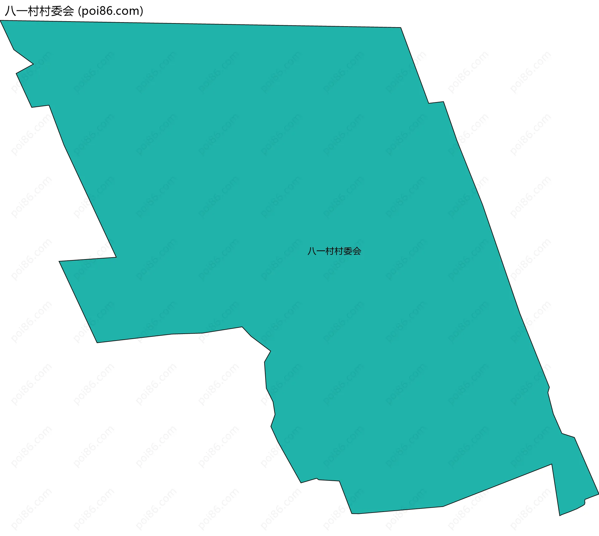 八一村村委会边界地图