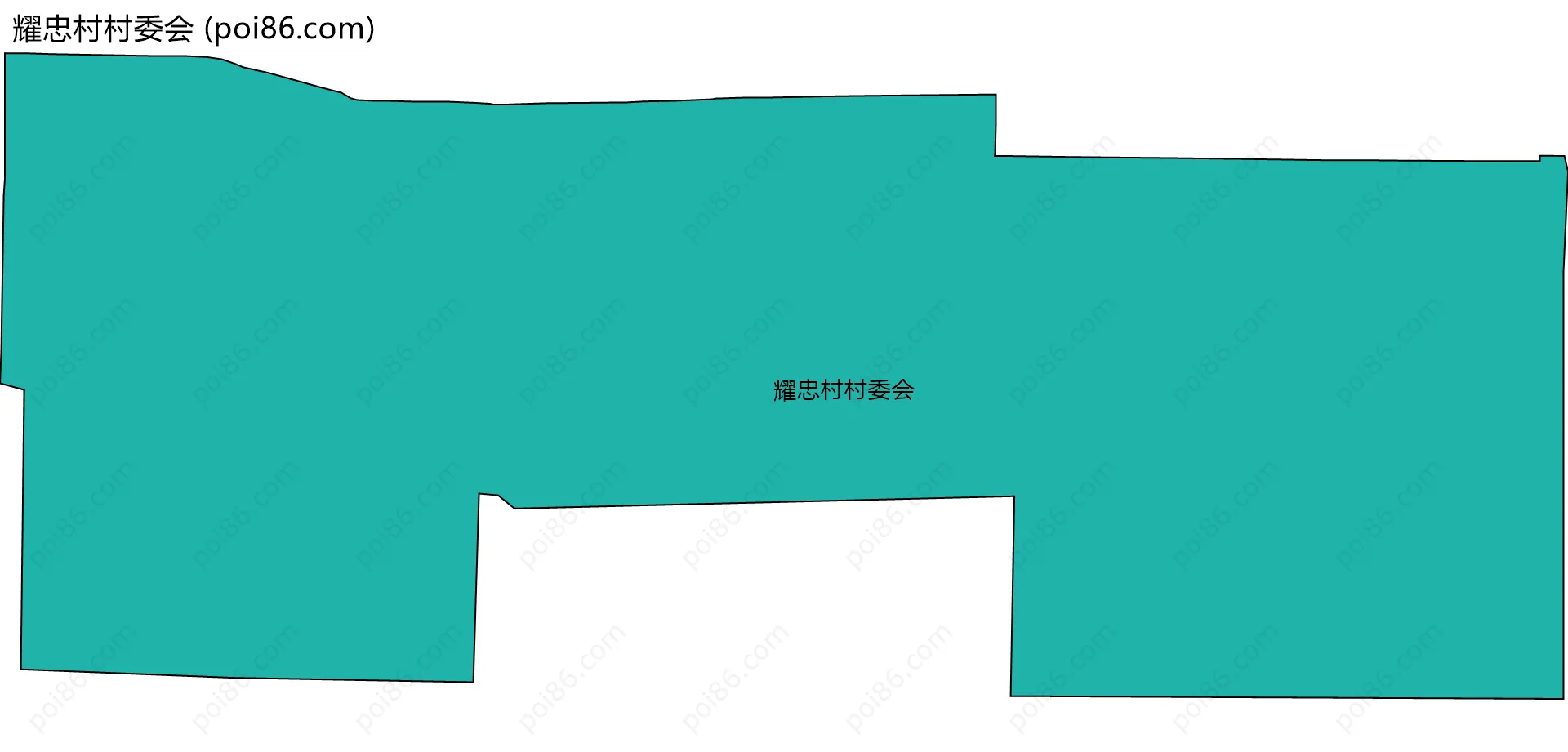 耀忠村村委会边界地图