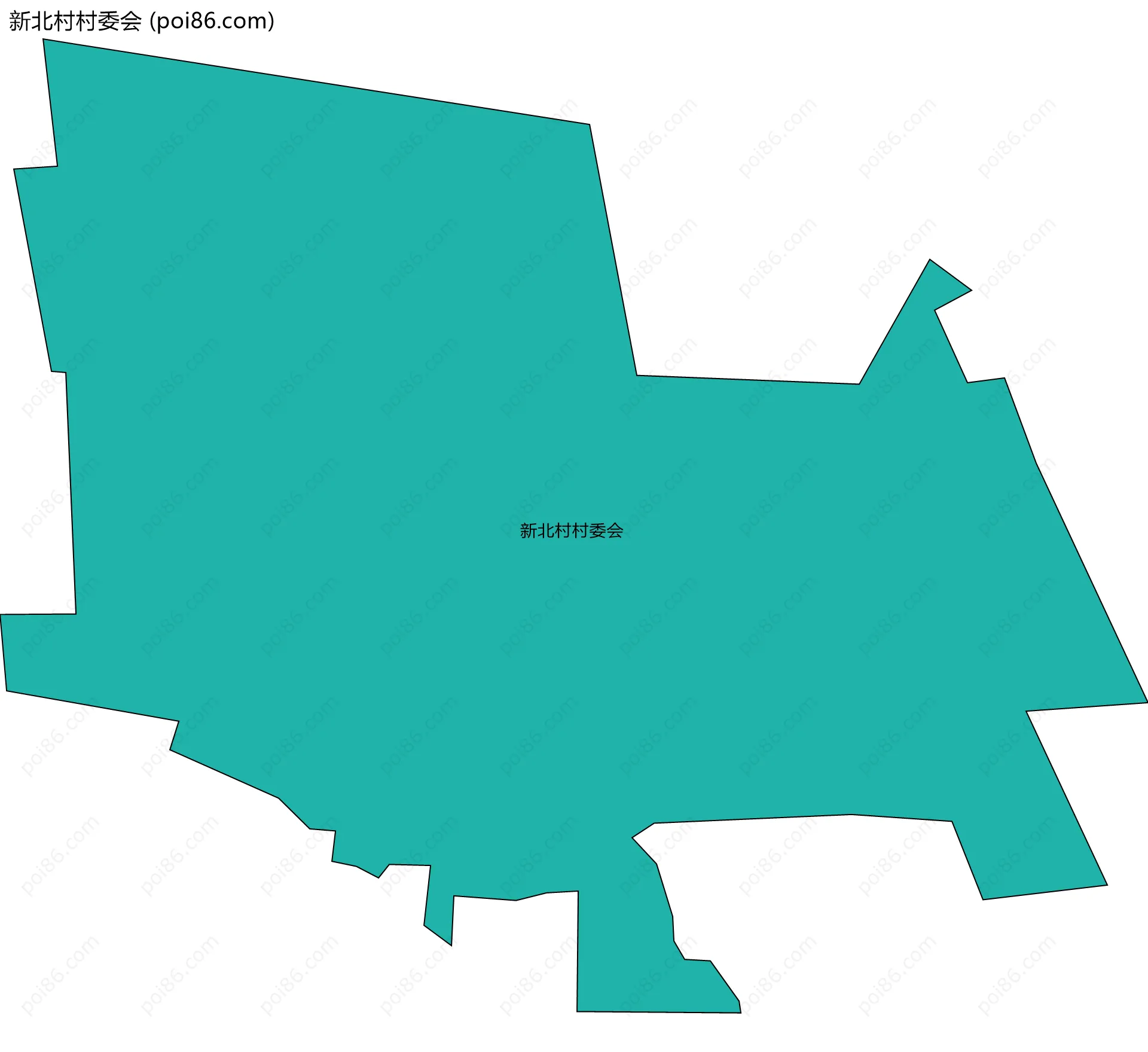 新北村村委会边界地图