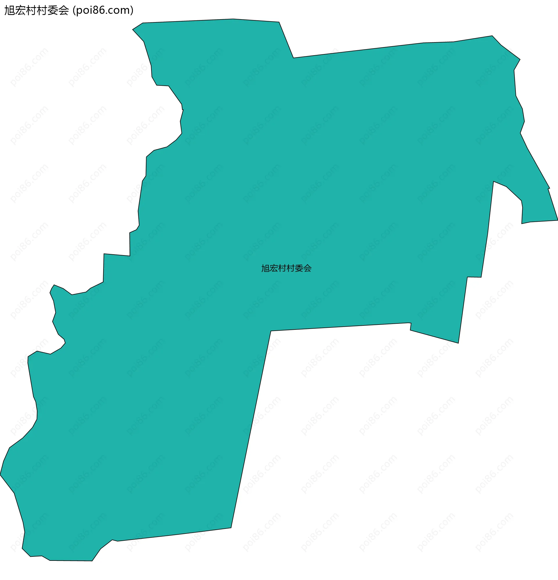 旭宏村村委会边界地图