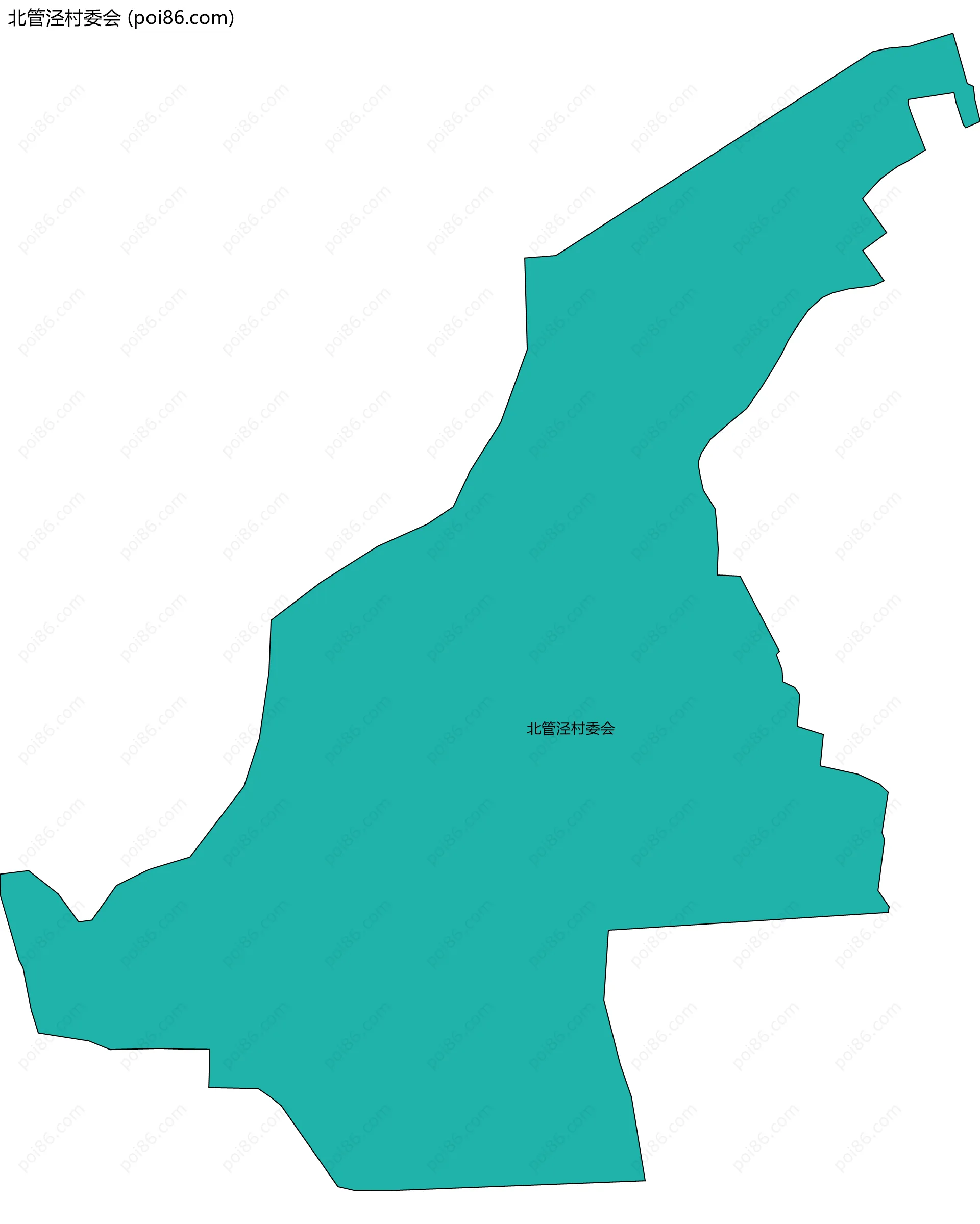 北管泾村委会边界地图