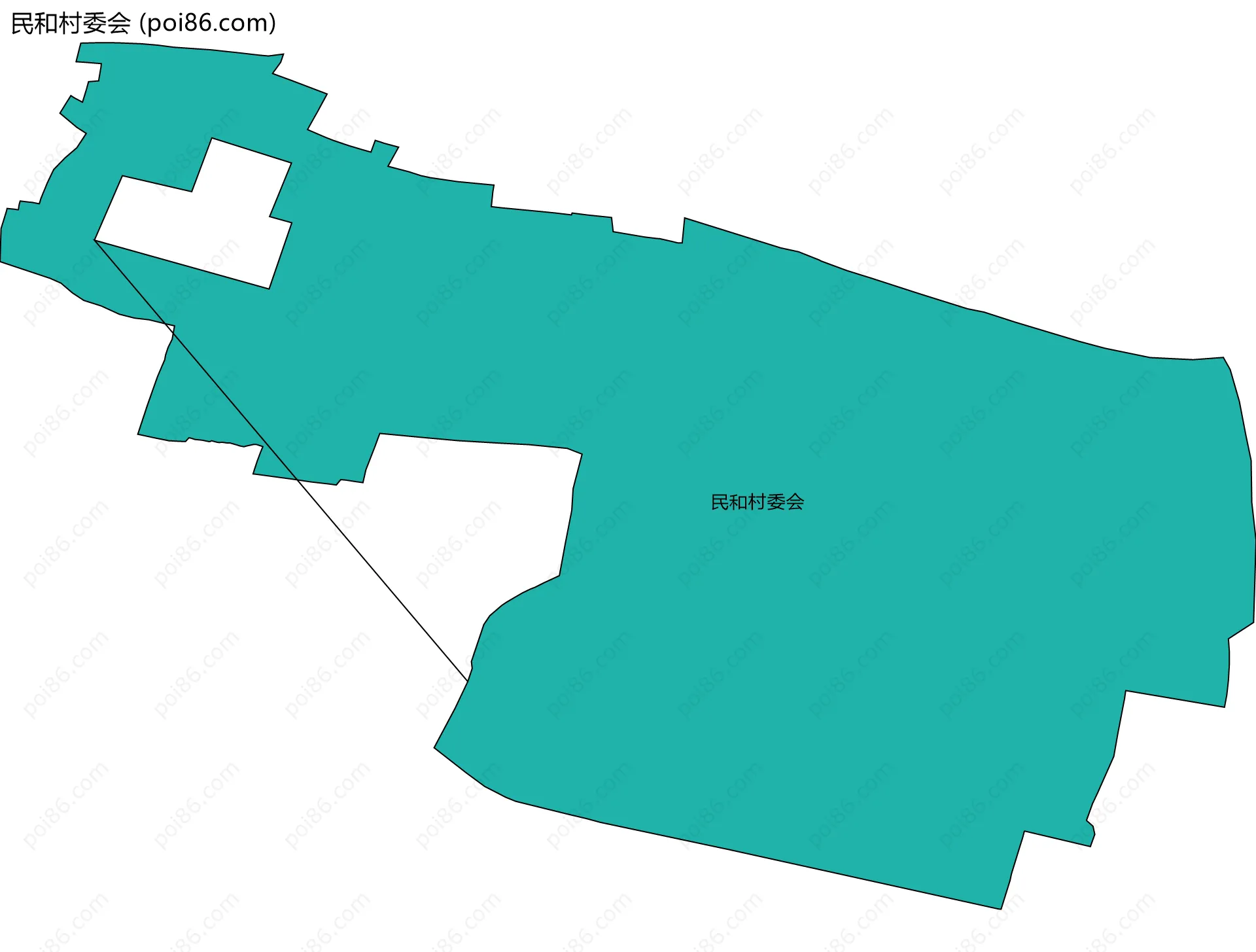 民和村委会边界地图